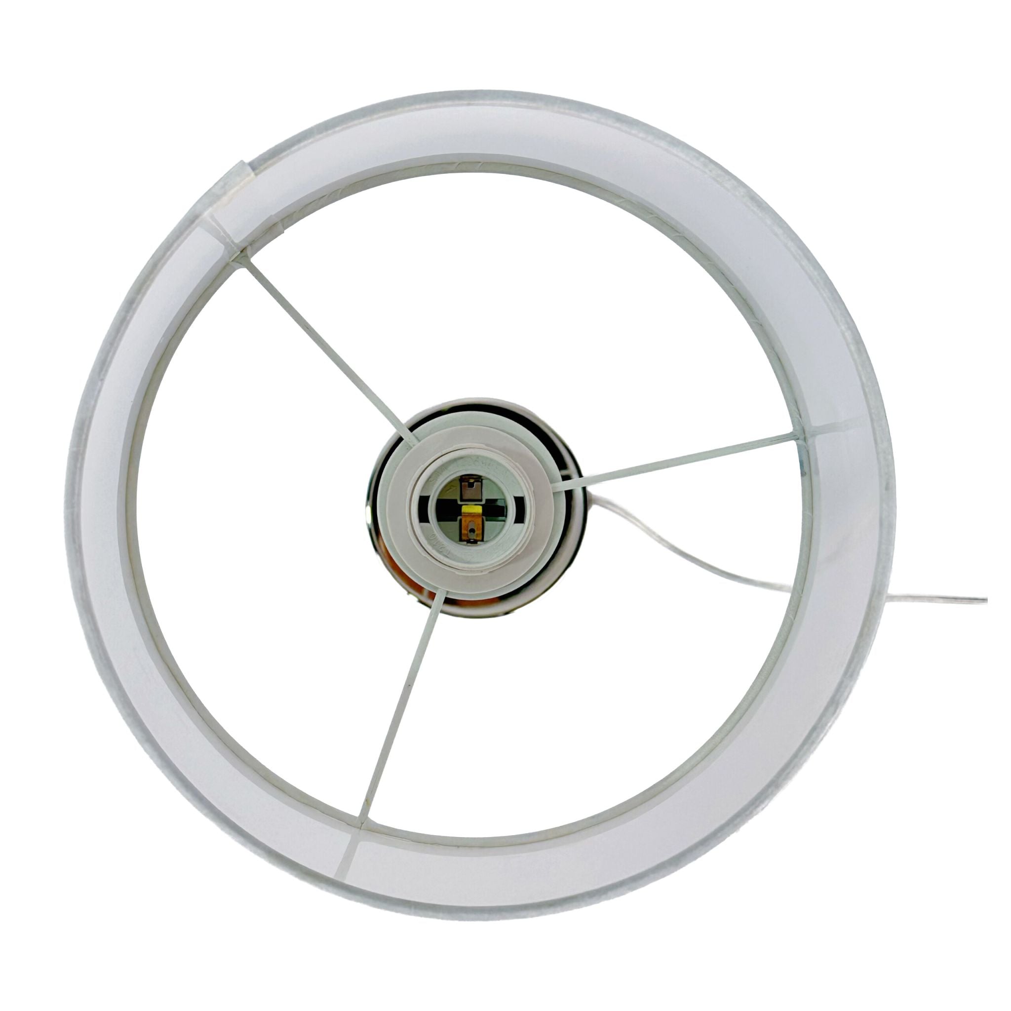 Tischlampe mit Kristall & Seidenschirm Creme-Silber von Relaxdays