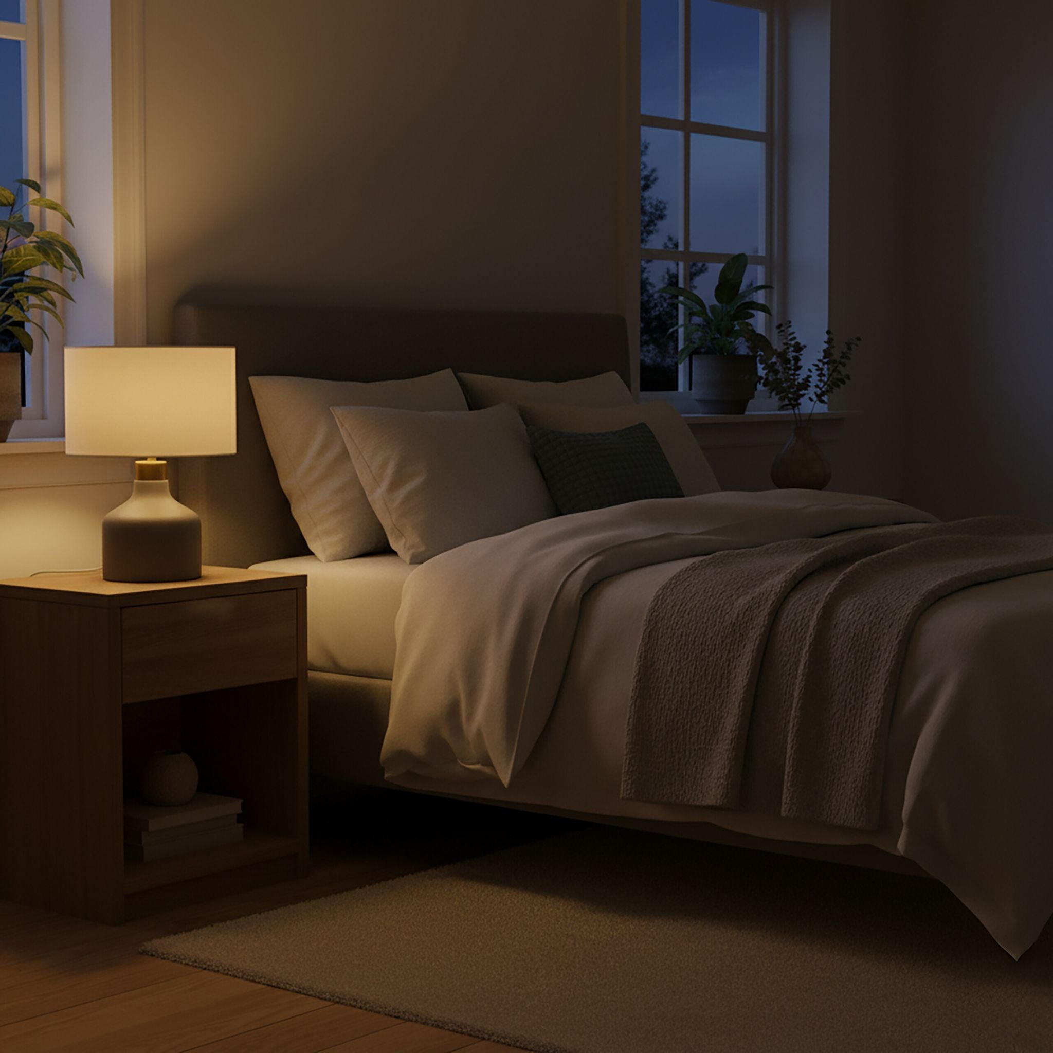 Tischlampe Stoff & Betonfuss Weiss-Gold-Grau von Relaxdays