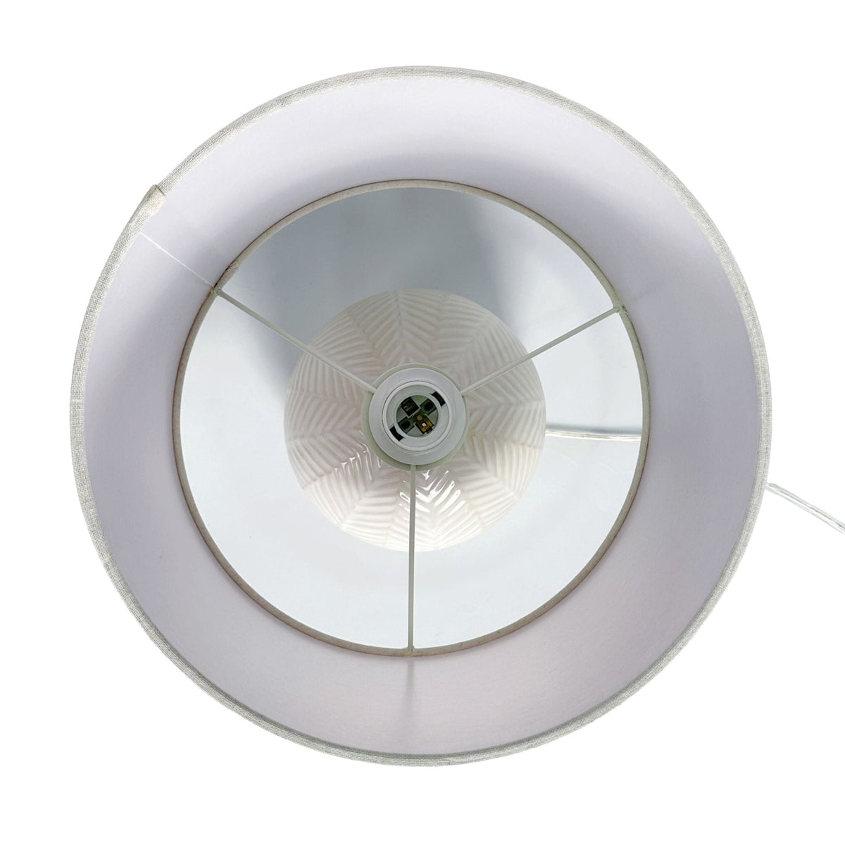 Tischlampe Chevron-Muster Weiss von Relaxdays