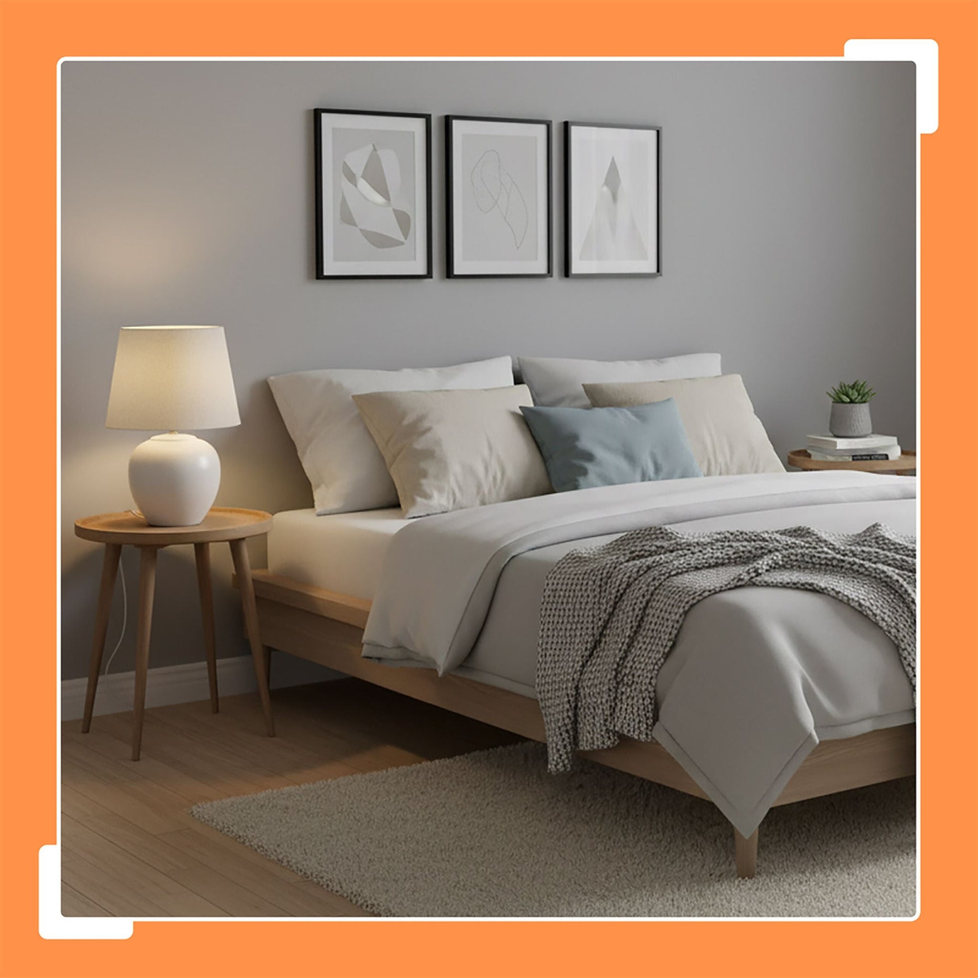Tischlampe Stoff & Keramikfuss Weiss-Creme von Relaxdays