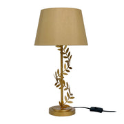 Tischlampe Lorbeerranke Gold-Schwarz von Relaxdays