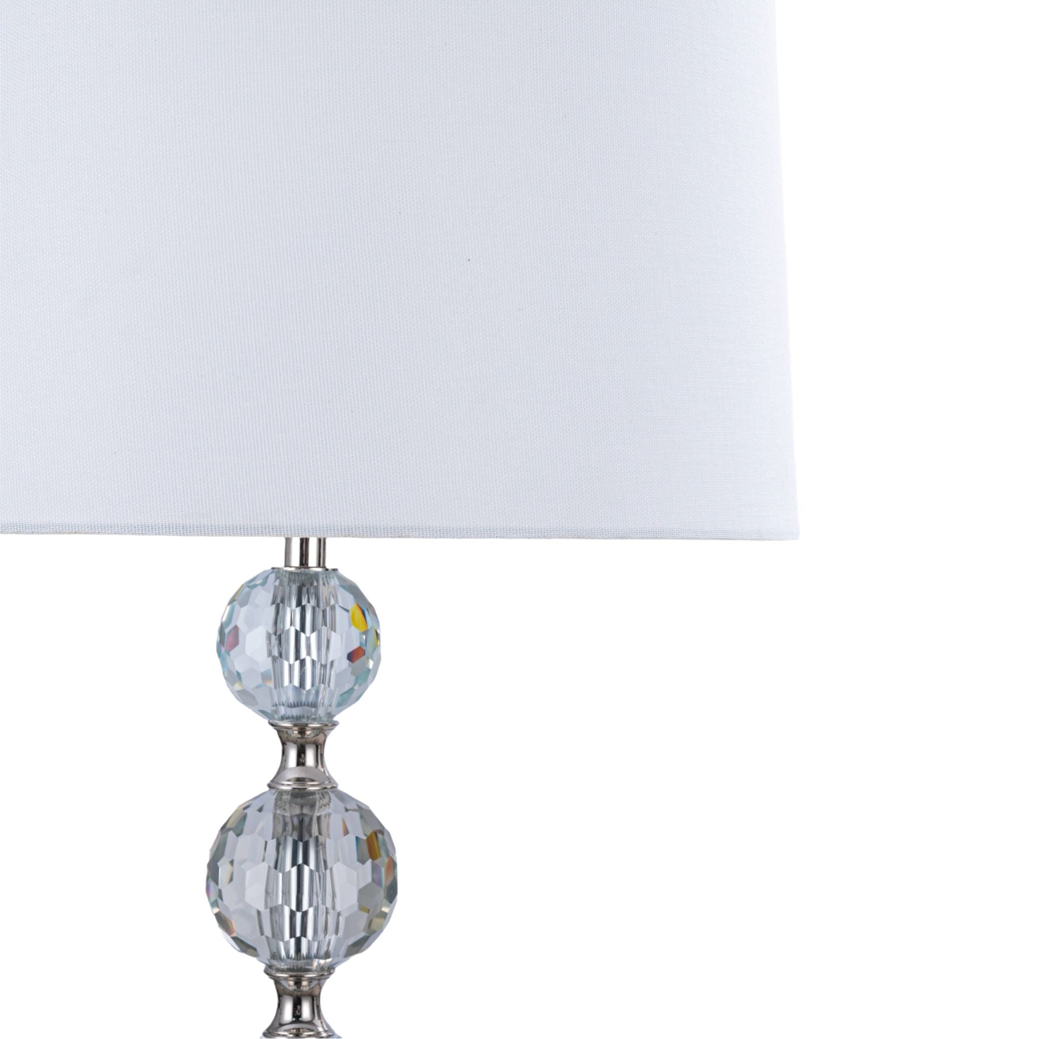 Stehlampe Kristall Weiss-Silber von Relaxdays