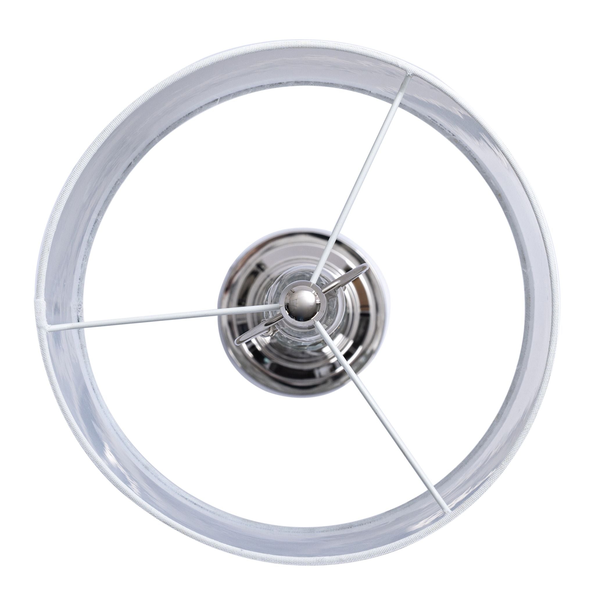 Stehlampe Kristall Weiss-Silber von Relaxdays