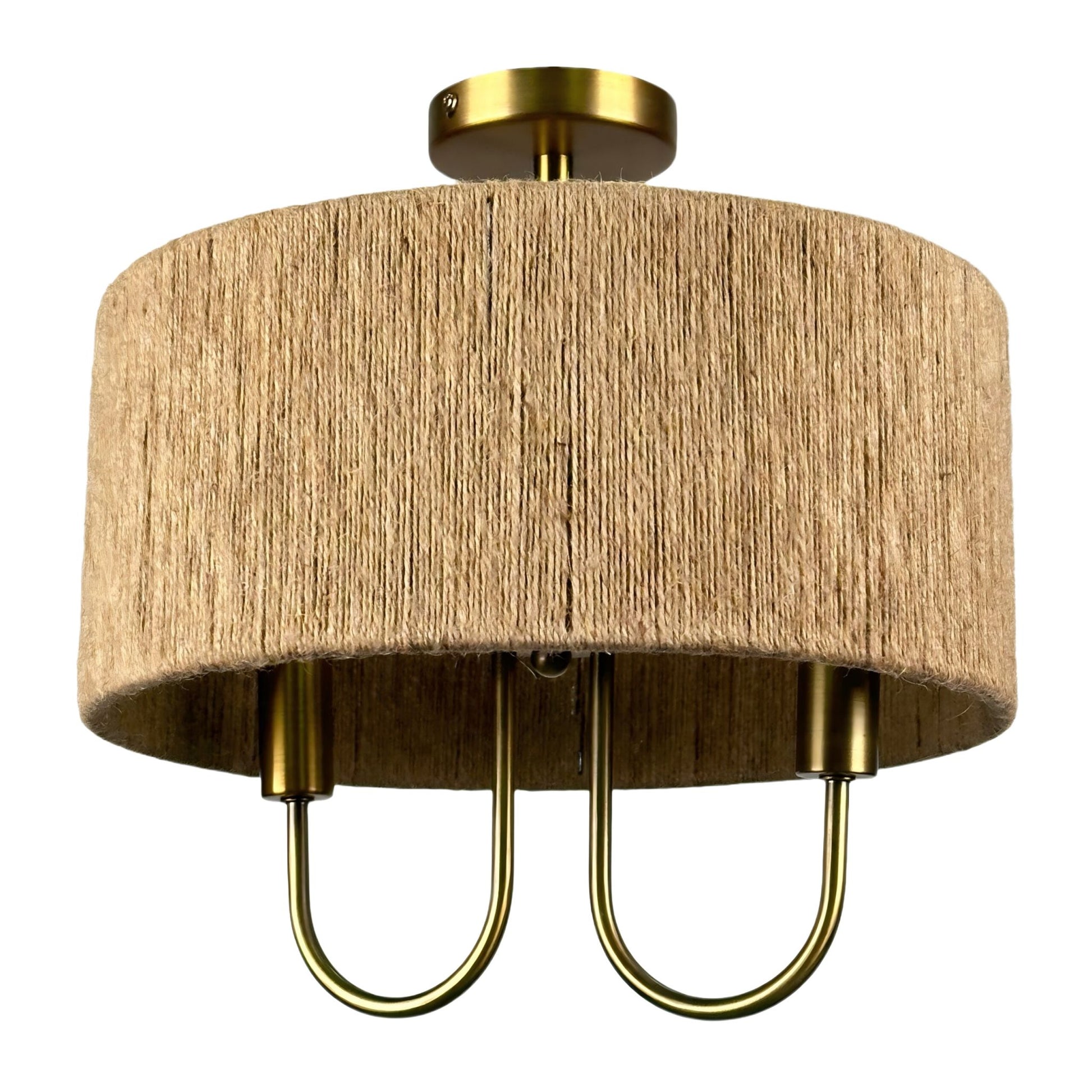 2-flammige Deckenlampe Gold-Hellbraun von Relaxdays