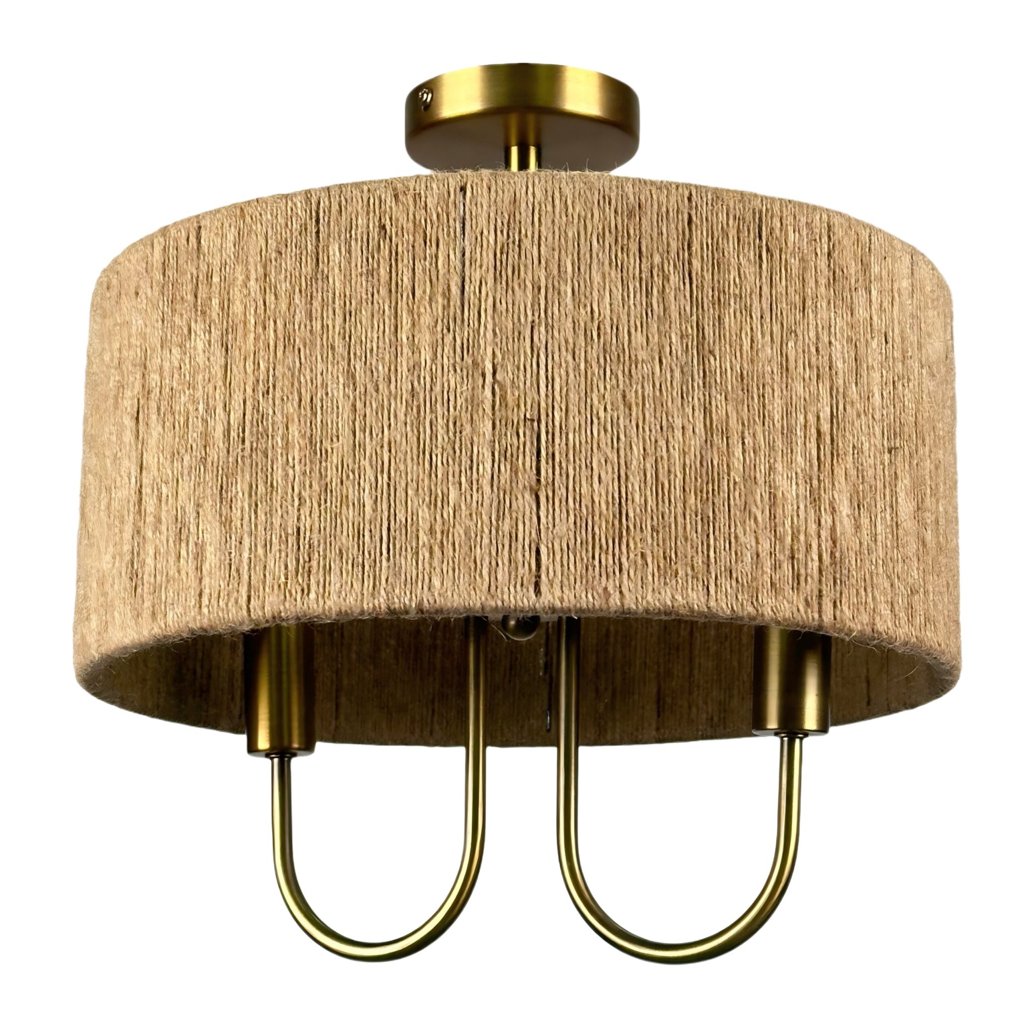 2-flammige Deckenlampe Gold-Hellbraun von Relaxdays