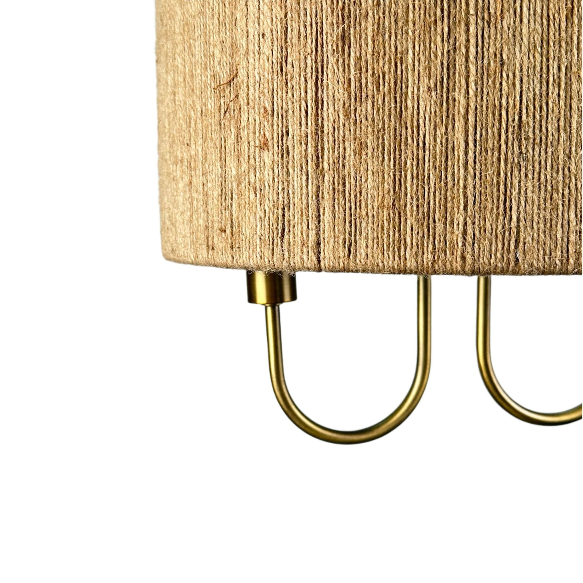 2-flammige Deckenlampe Gold-Hellbraun von Relaxdays