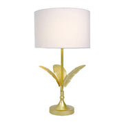 Lampe Palmenblatt Weiss-Gold von Relaxdays