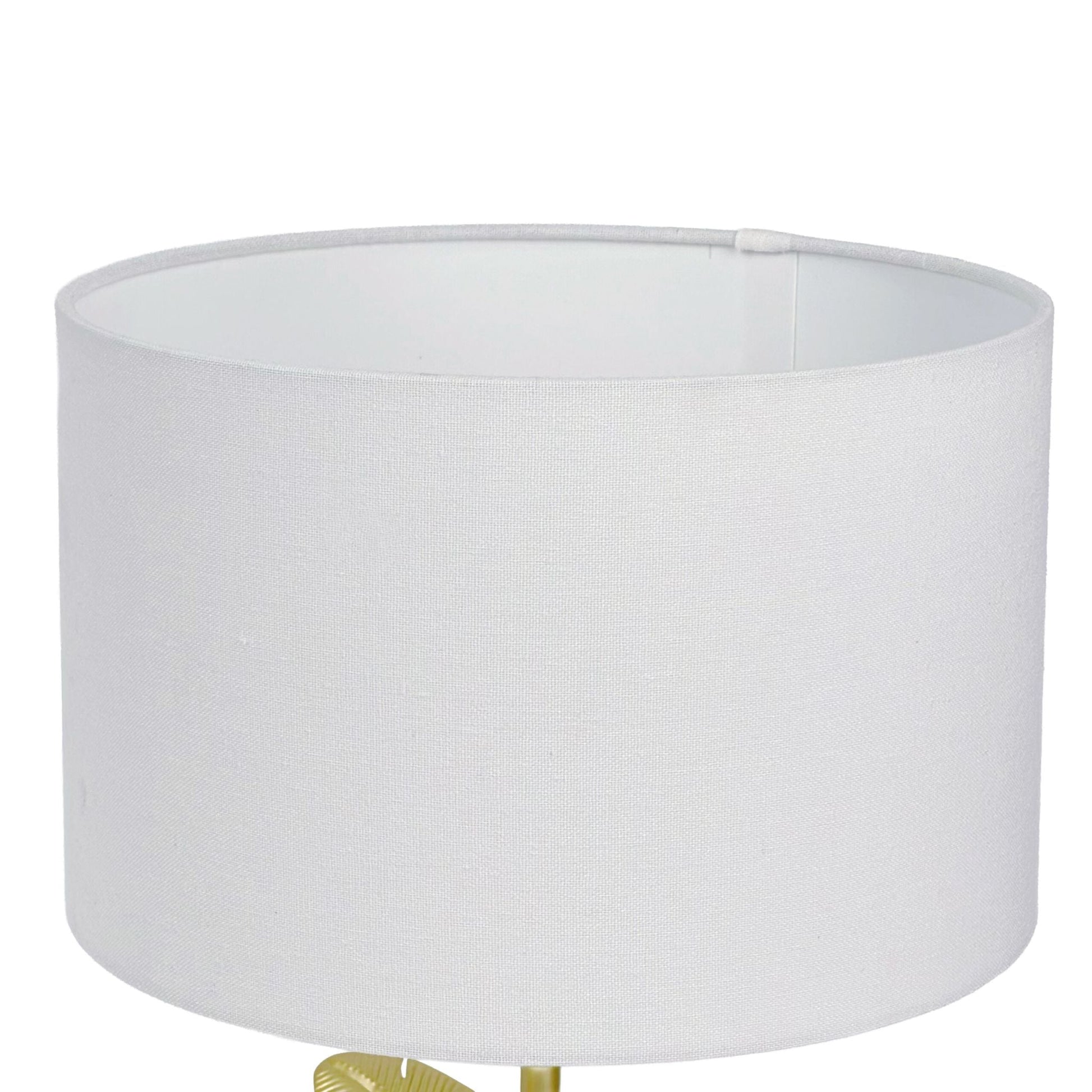 Lampe Palmenblatt Weiss-Gold von Relaxdays