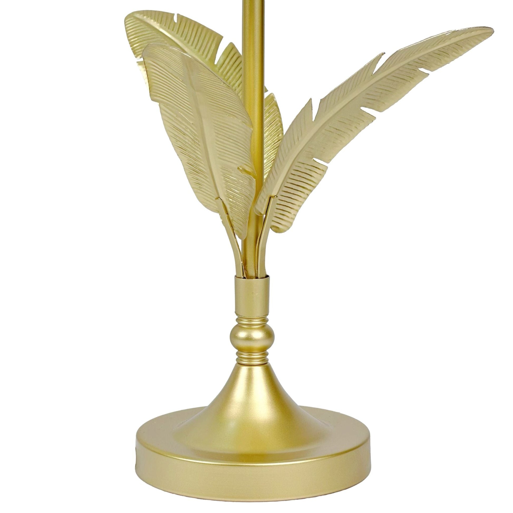 Lampe Palmenblatt Weiss-Gold von Relaxdays