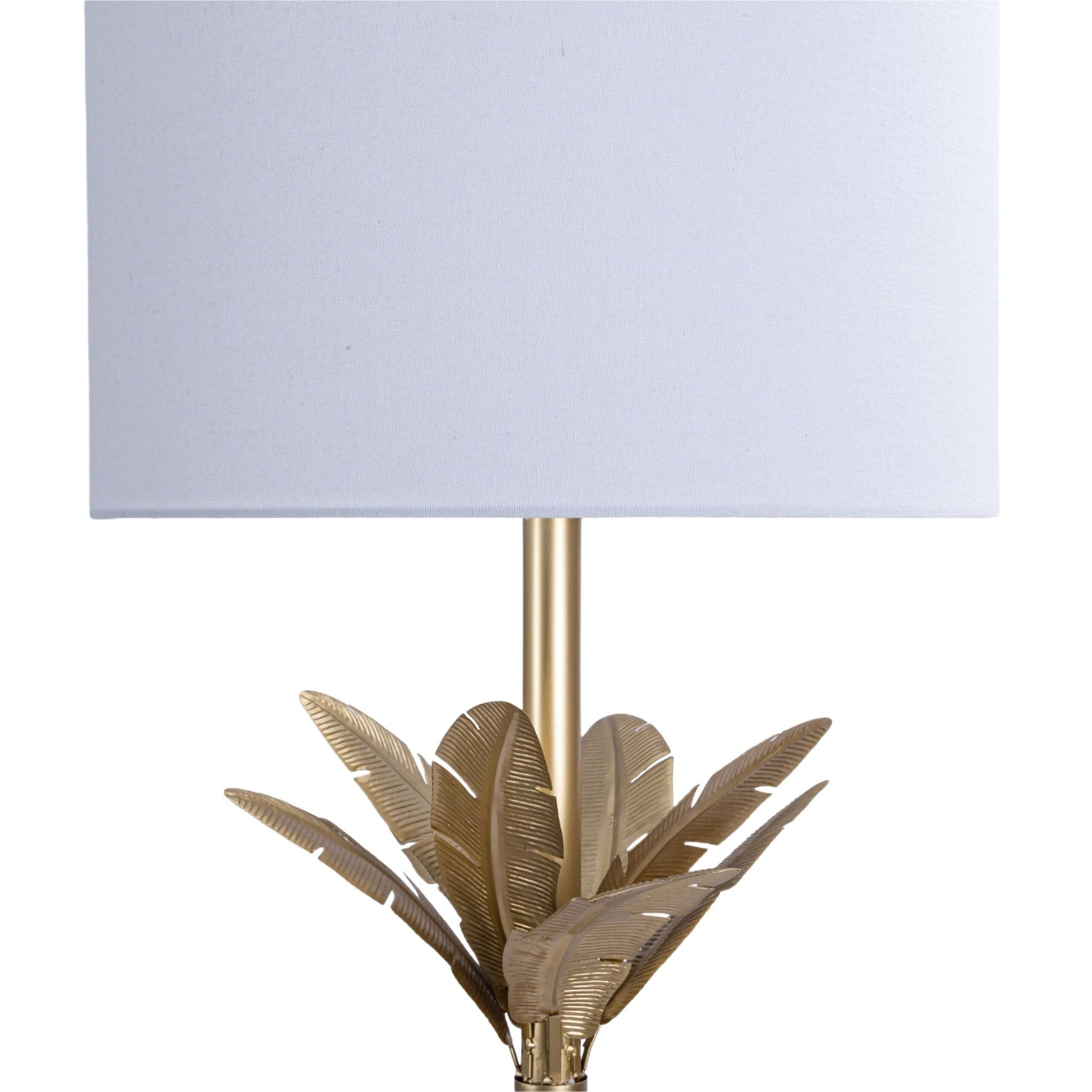 Lampe Palmenblatt Weiss-Gold von Relaxdays