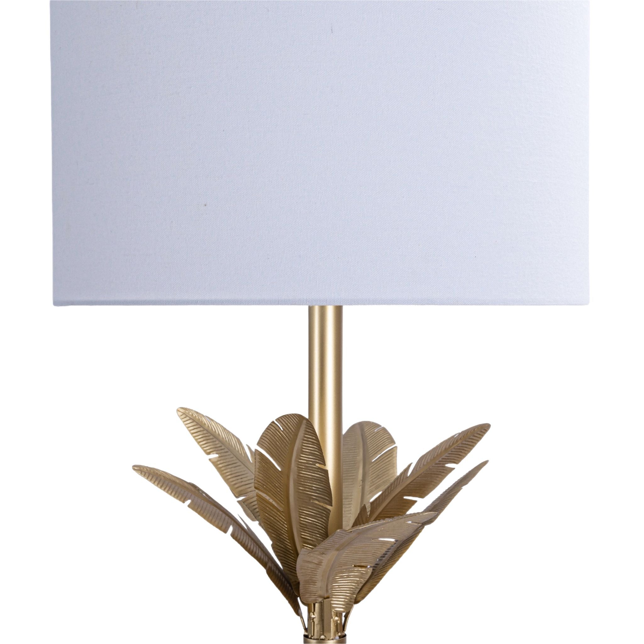 Lampe Palmenblatt Weiss-Gold von Relaxdays