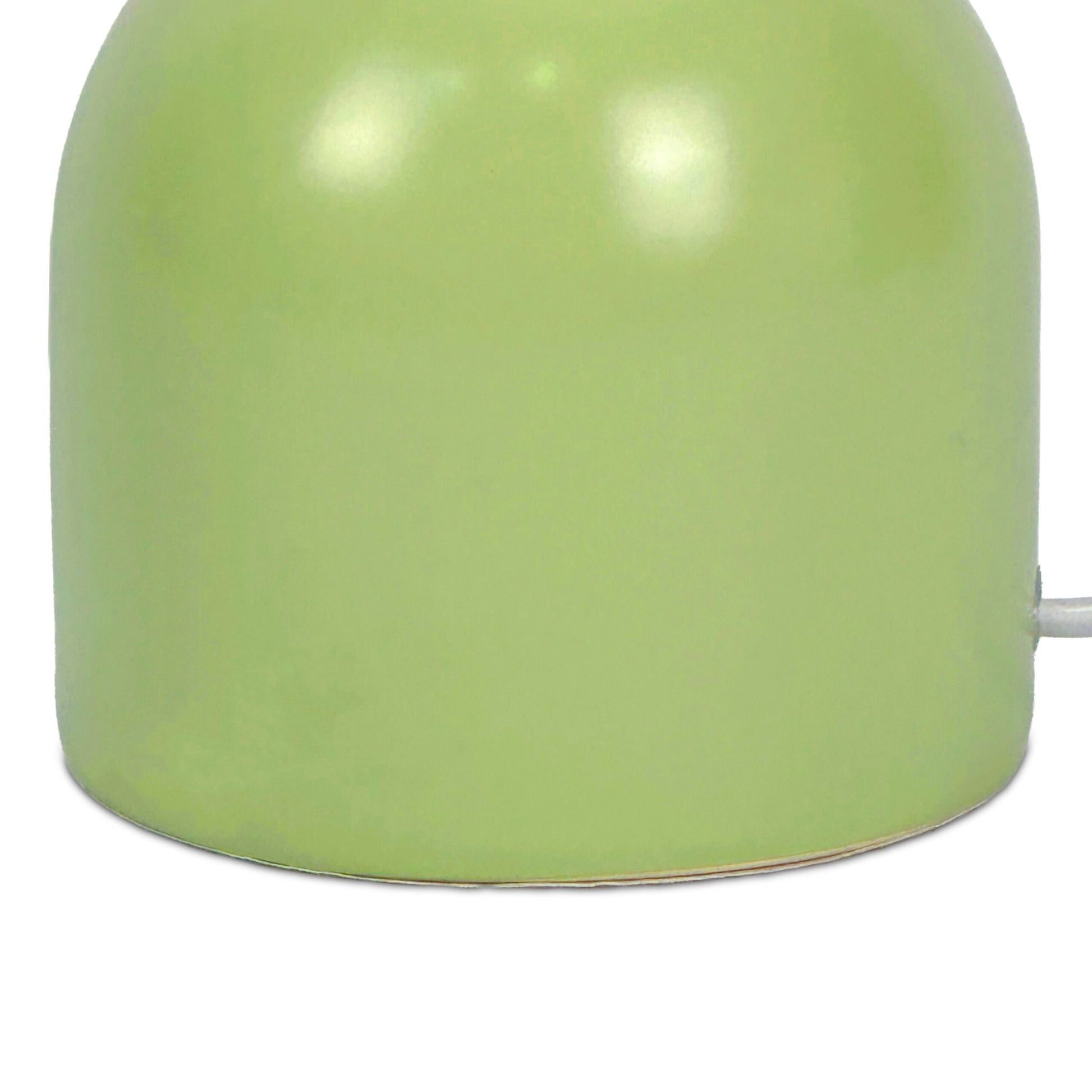 Tischlampe Glasschirm & Keramikfuss Weiss-Grün von Relaxdays