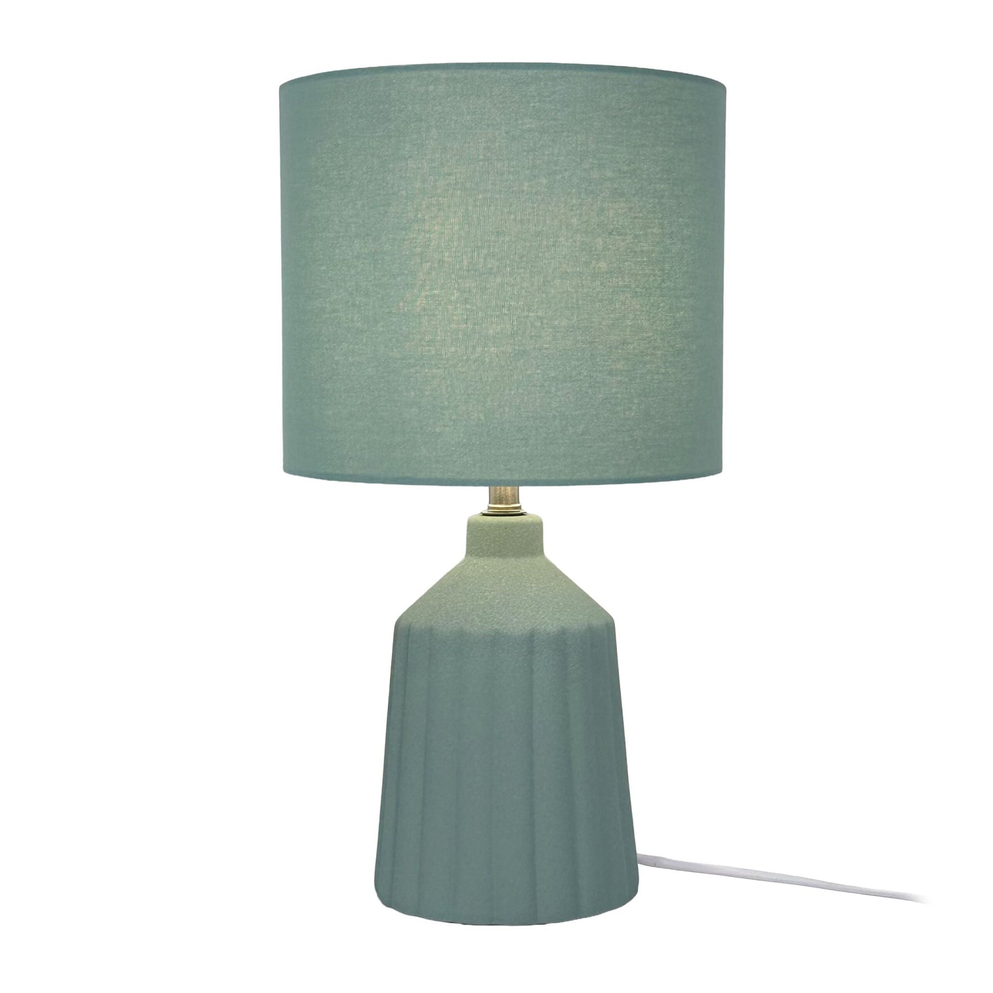 Tischlampe mit Keramiksockel Grün von Relaxdays
