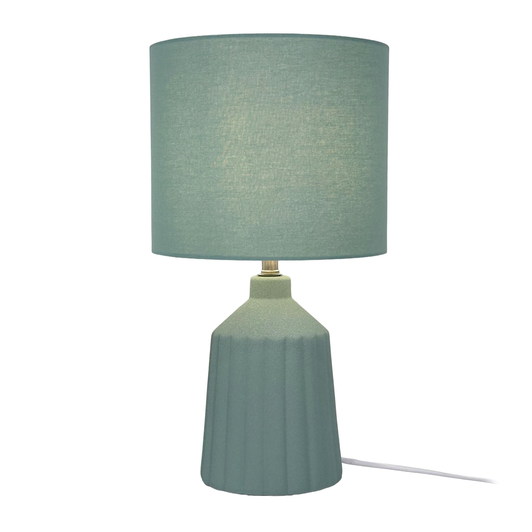 Tischlampe mit Keramiksockel Grün von Relaxdays
