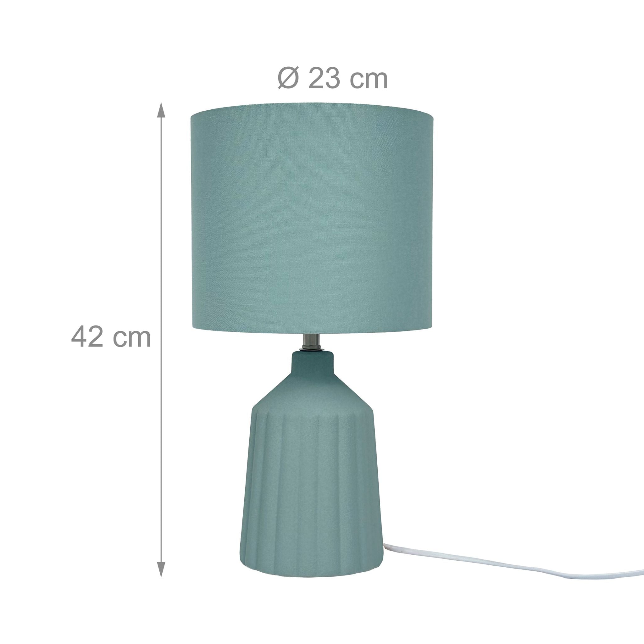Tischlampe mit Keramiksockel Grün von Relaxdays