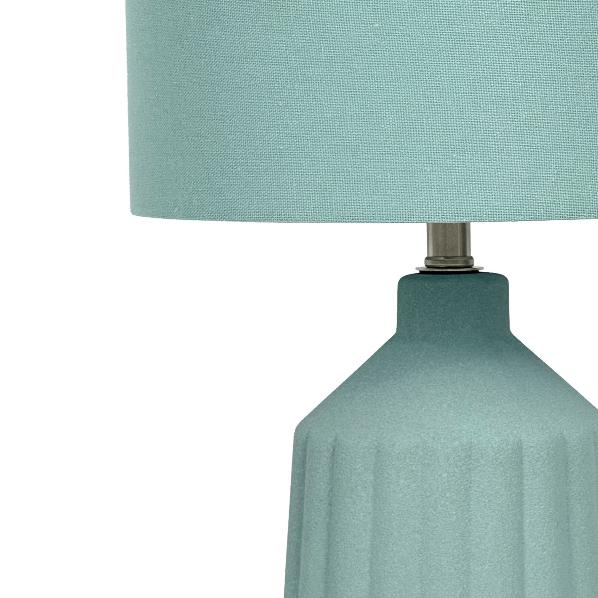 Tischlampe mit Keramiksockel Grün von Relaxdays