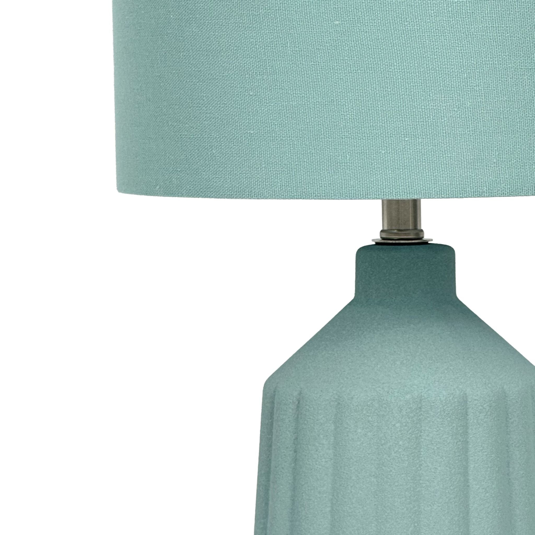 Tischlampe mit Keramiksockel Grün von Relaxdays