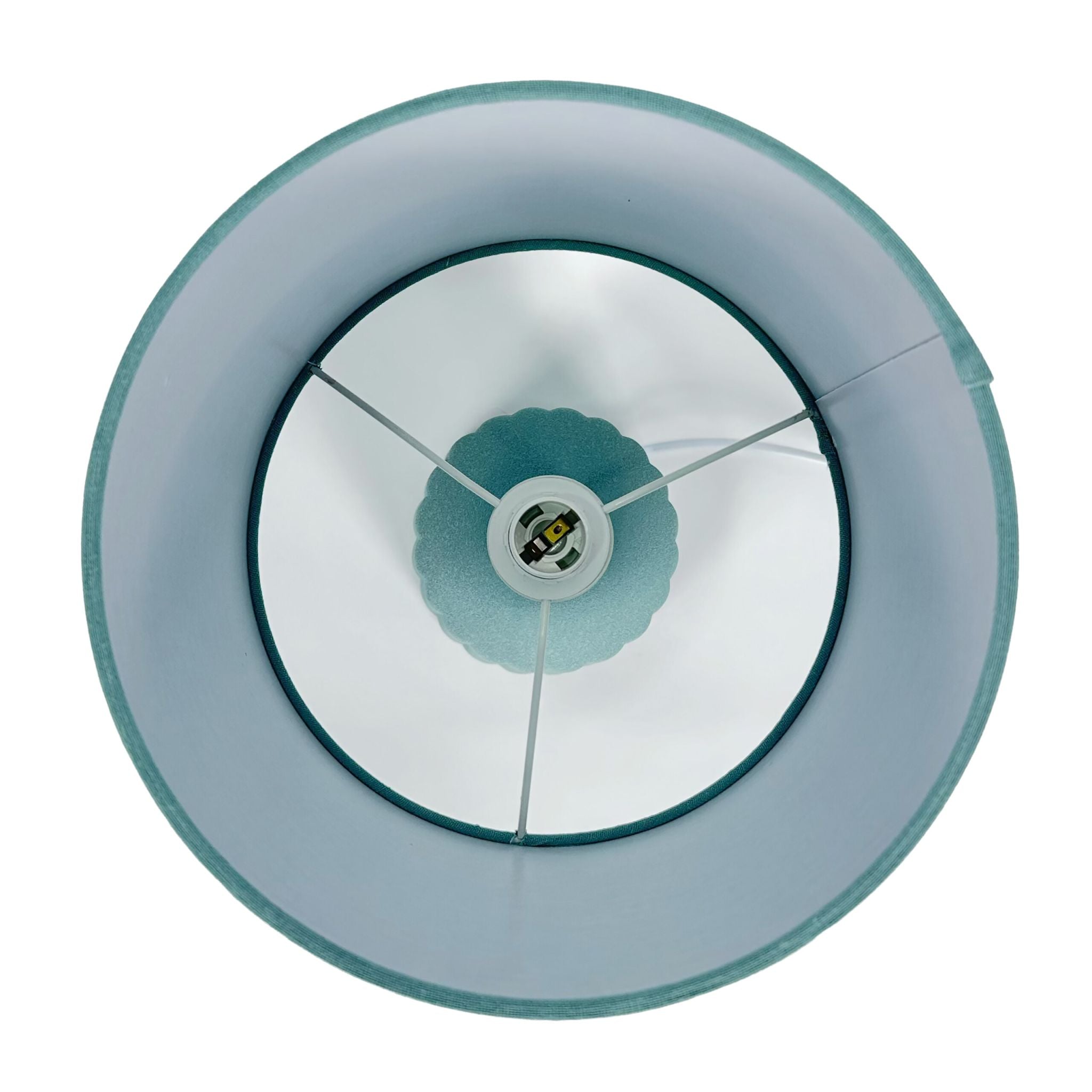 Tischlampe mit Keramiksockel Grün von Relaxdays