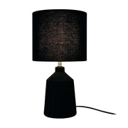 Tischlampe mit Keramiksockel Schwarz von Relaxdays