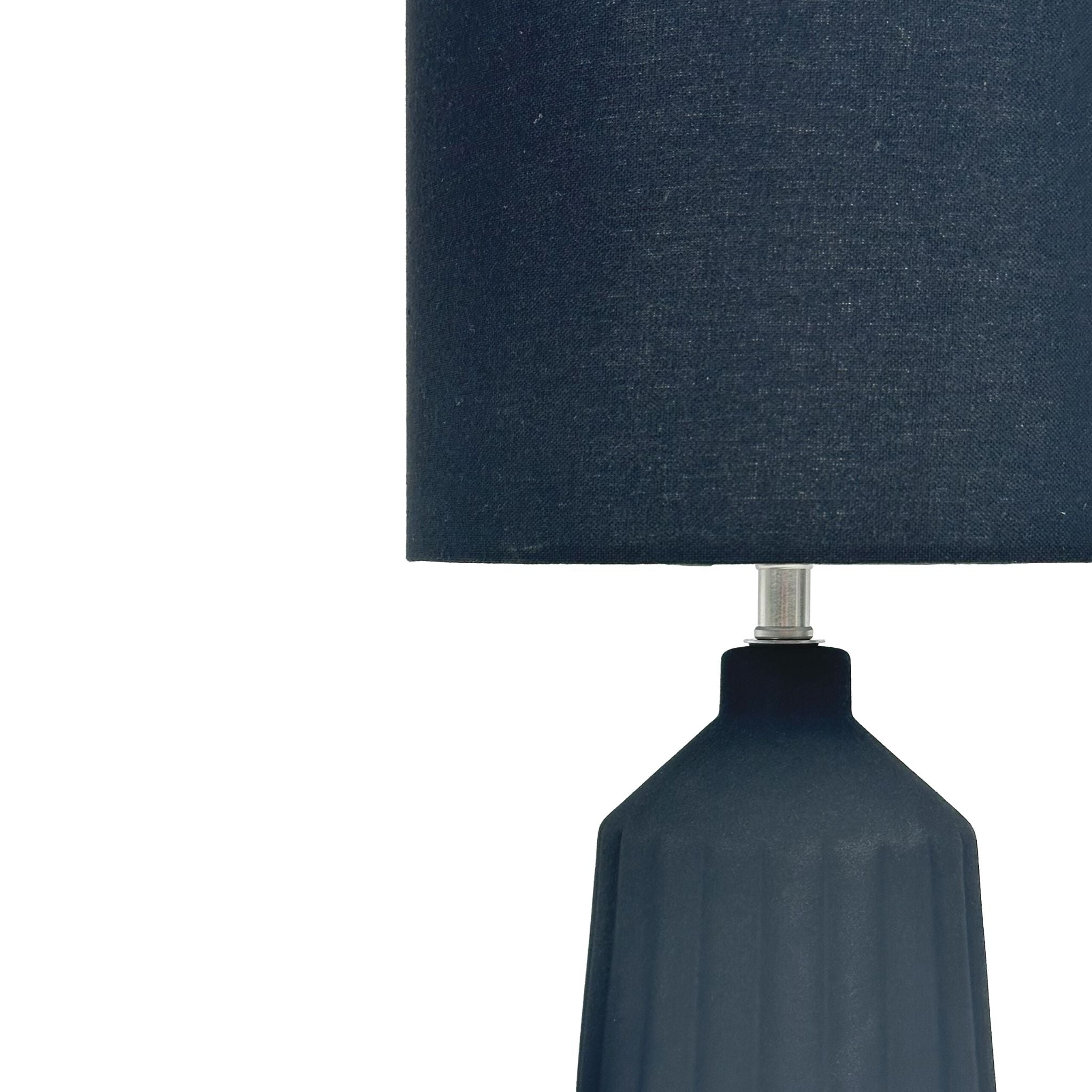 Tischlampe mit Keramiksockel Schwarz von Relaxdays