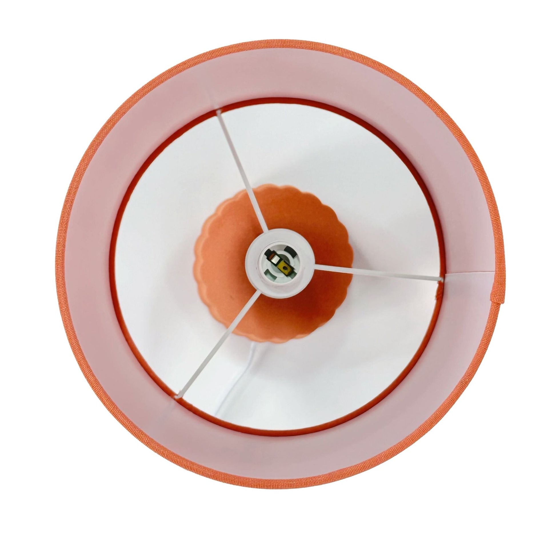 Tischlampe mit Keramiksockel Orange von Relaxdays