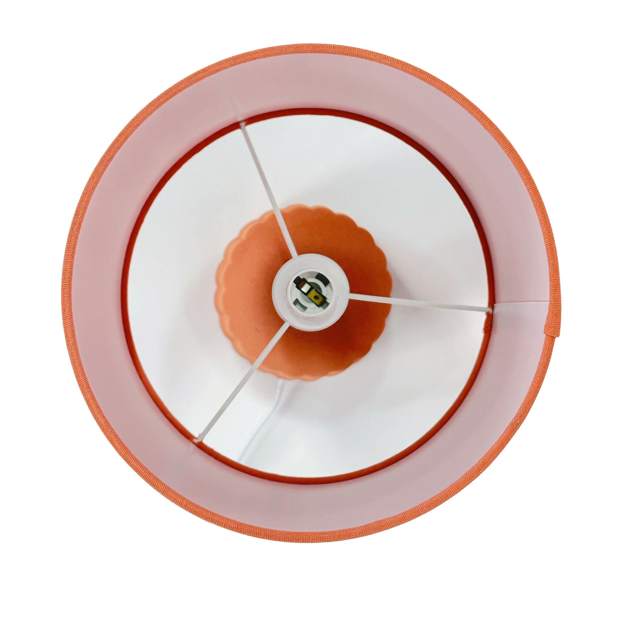 Tischlampe mit Keramiksockel Orange von Relaxdays