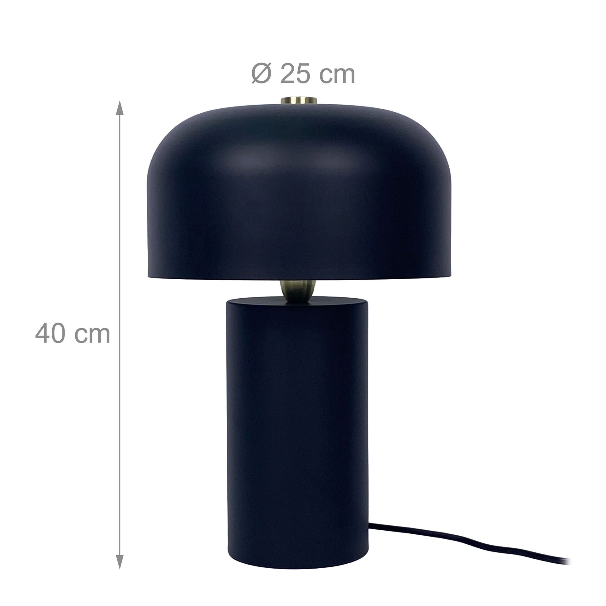 Tischlampe Pilz Schwarz von Relaxdays