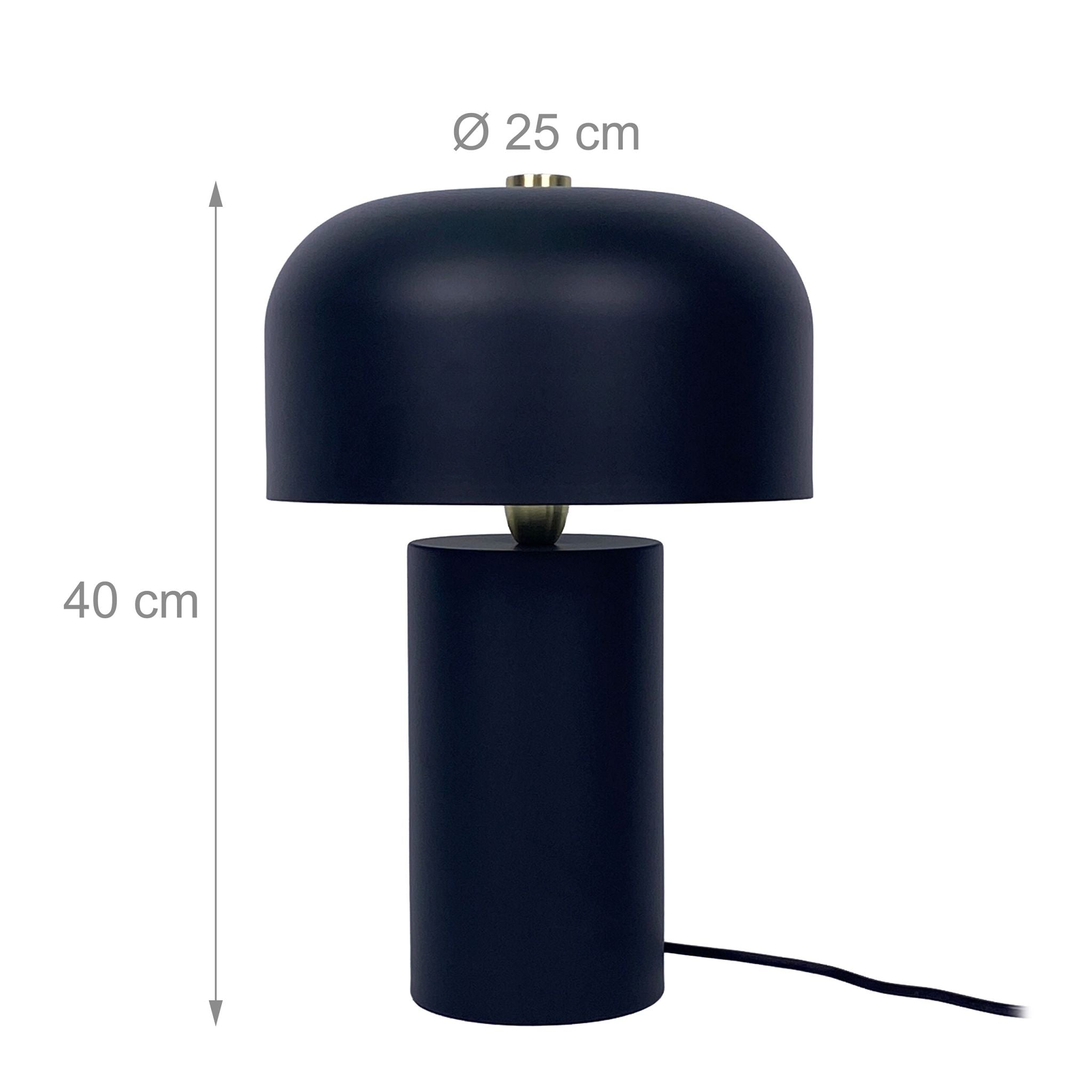 Tischlampe Pilz Schwarz von Relaxdays