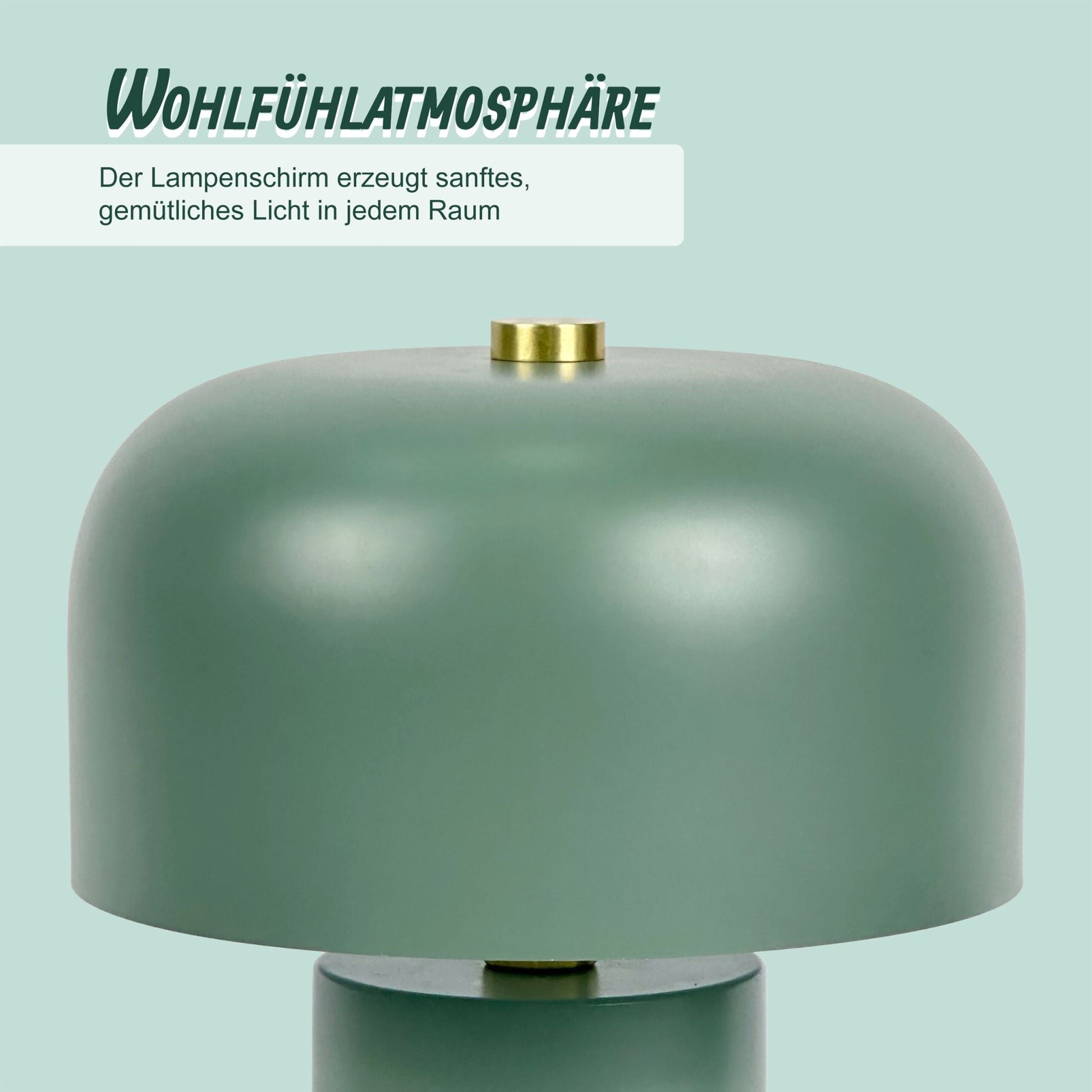Tischlampe Pilz Grün von Relaxdays