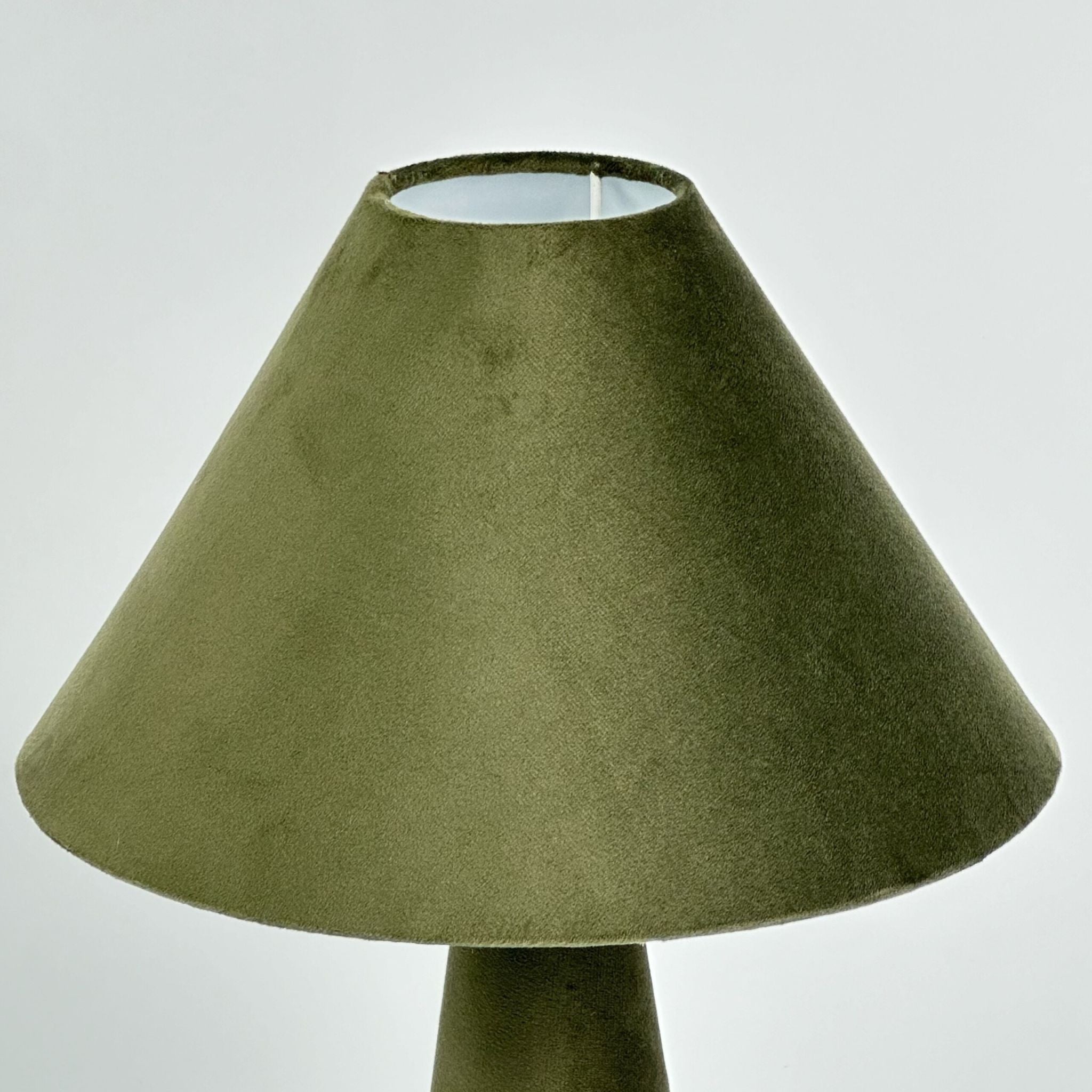 Tischlampe mit Samtschirm Gold-Grün von Relaxdays