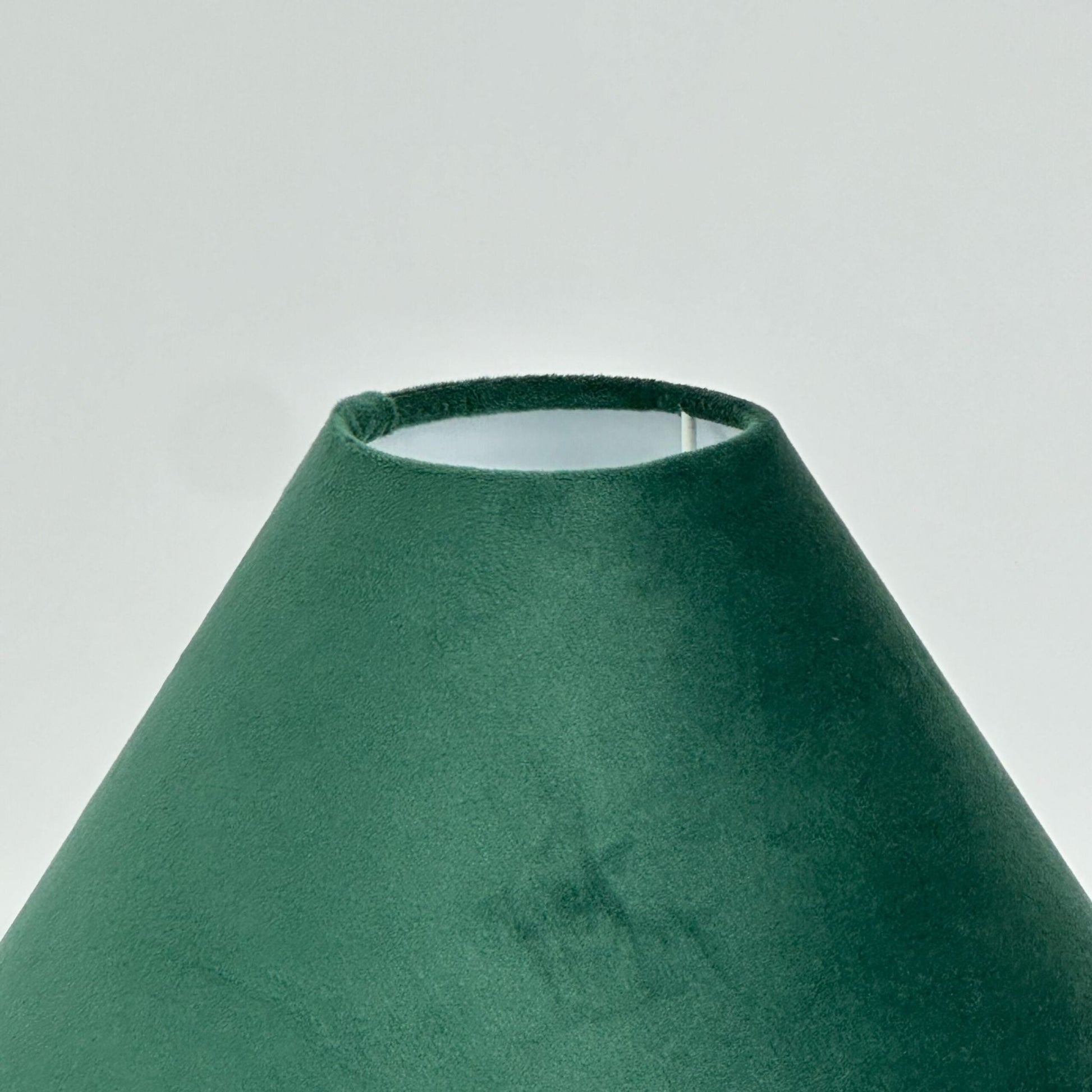 Tischlampe mit Samtschirm Dunkelgrün-Gold von Relaxdays