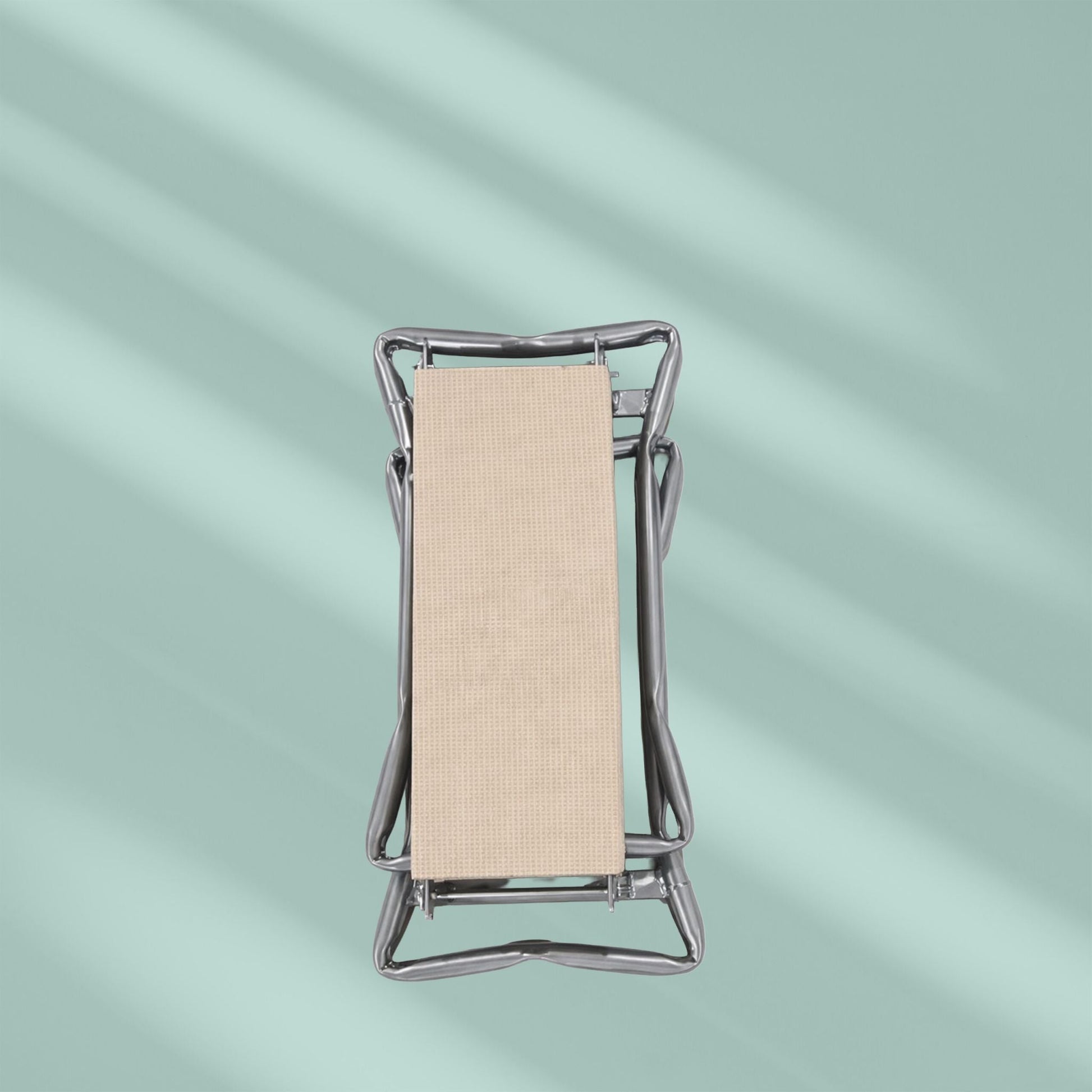 Kniebank Gartenarbeit mit Taschen Beige-Silber von Relaxdays