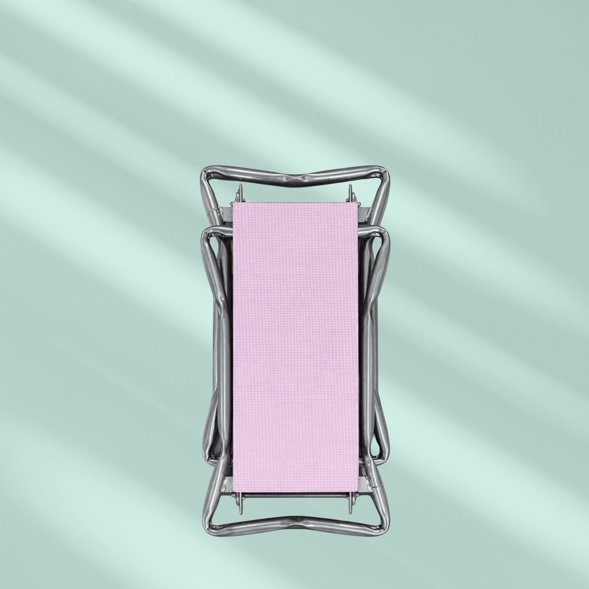 Kniebank Gartenarbeit mit Taschen Rosa-Silber von Relaxdays
