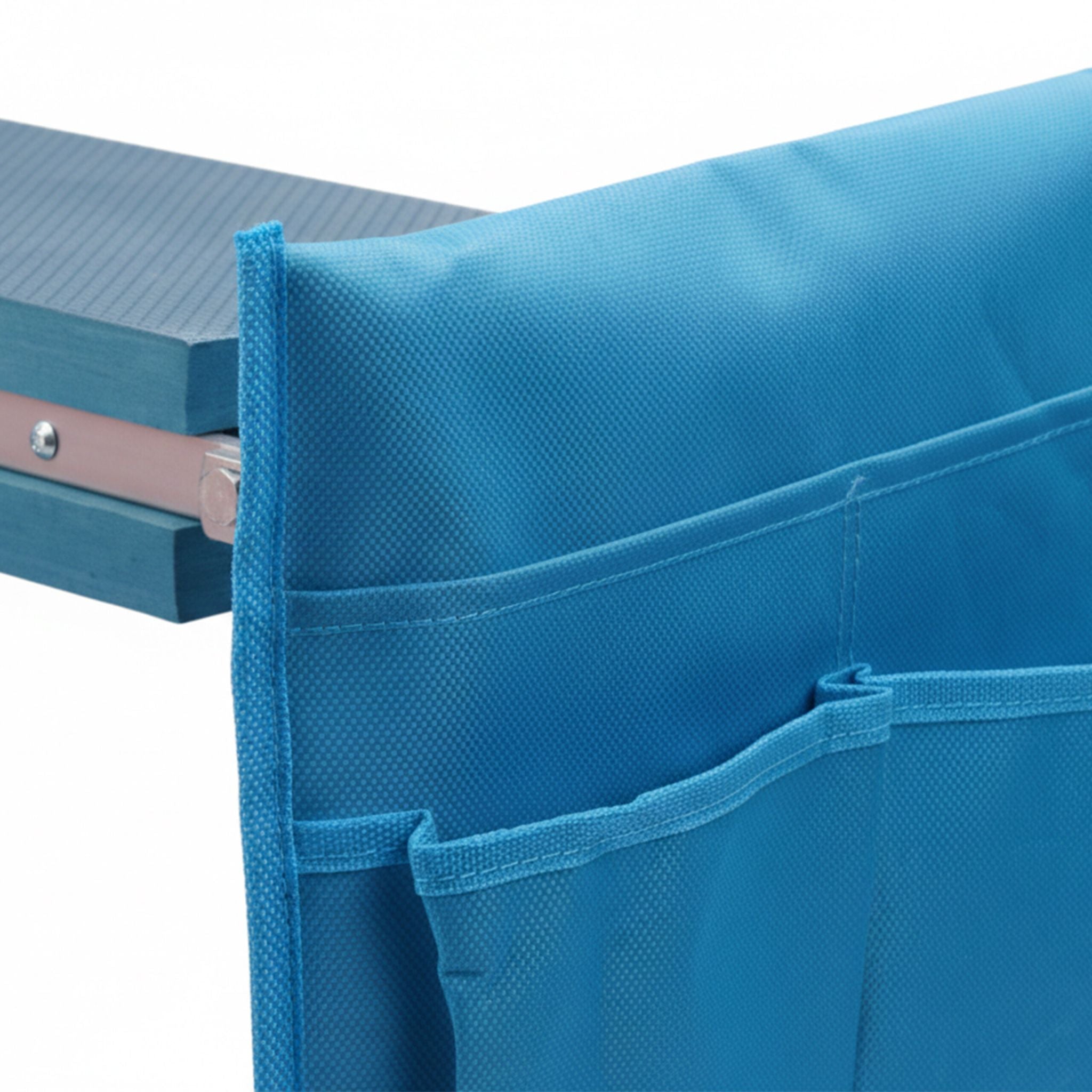 Kniebank Gartenarbeit mit Taschen Blau-Silber von Relaxdays