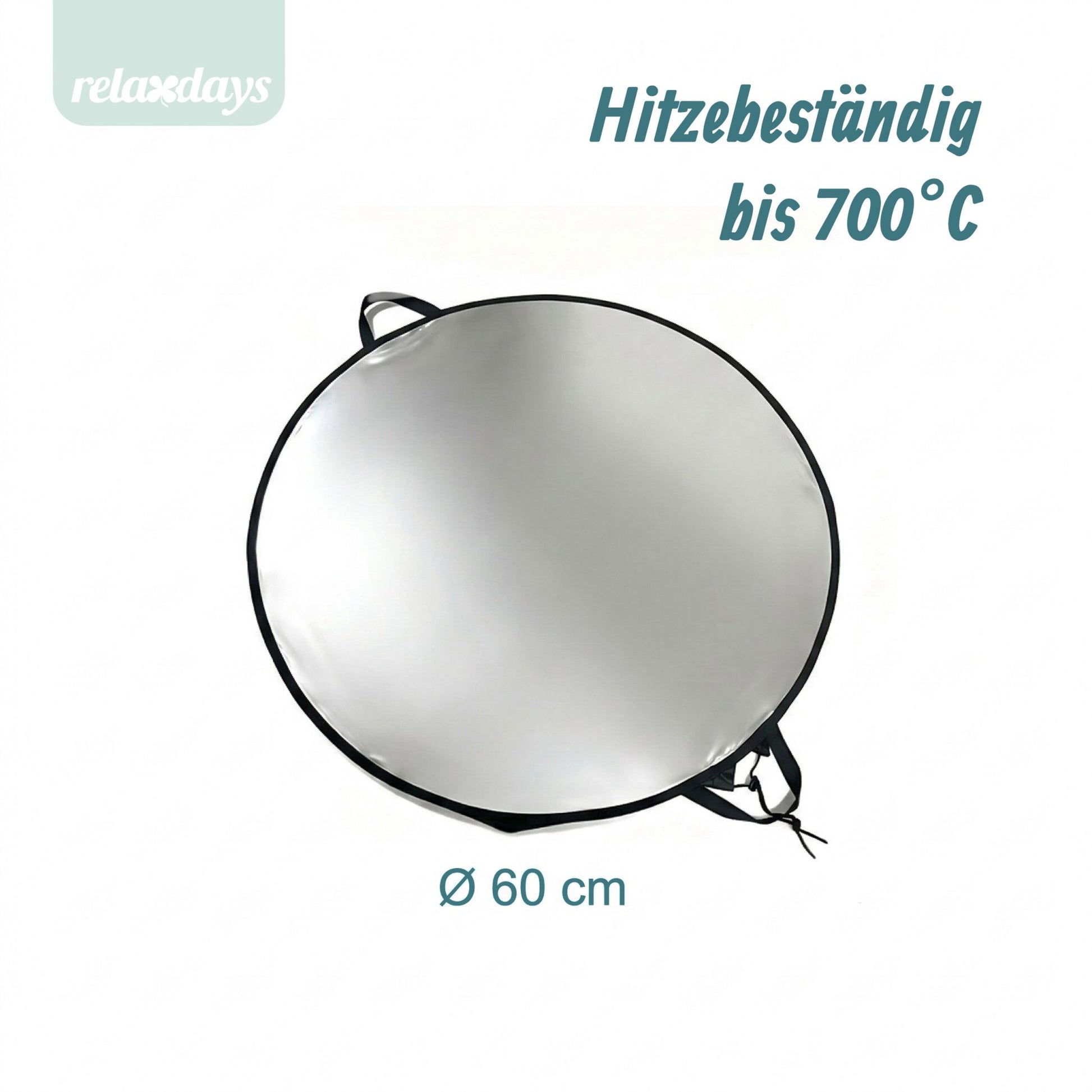 Feuerfeste Unterlage Grill & Feuerschale Schwarz-Silber von Relaxdays