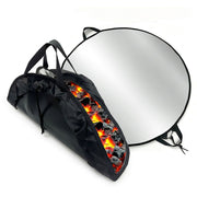 Feuerfeste Unterlage Grill & Feuerschale Schwarz-Silber von Relaxdays
