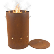 Feuertonne Cortenstahl Braun von Relaxdays
