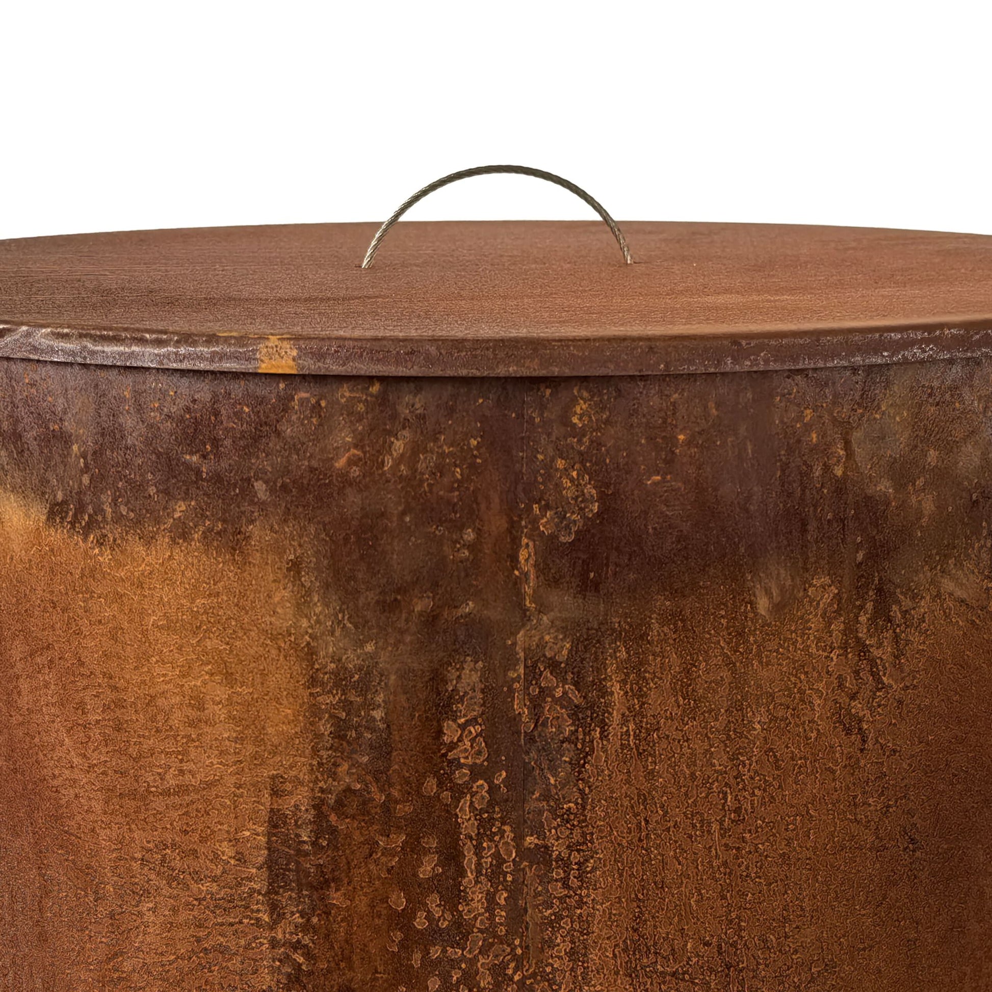 Feuertonne Cortenstahl Braun von Relaxdays