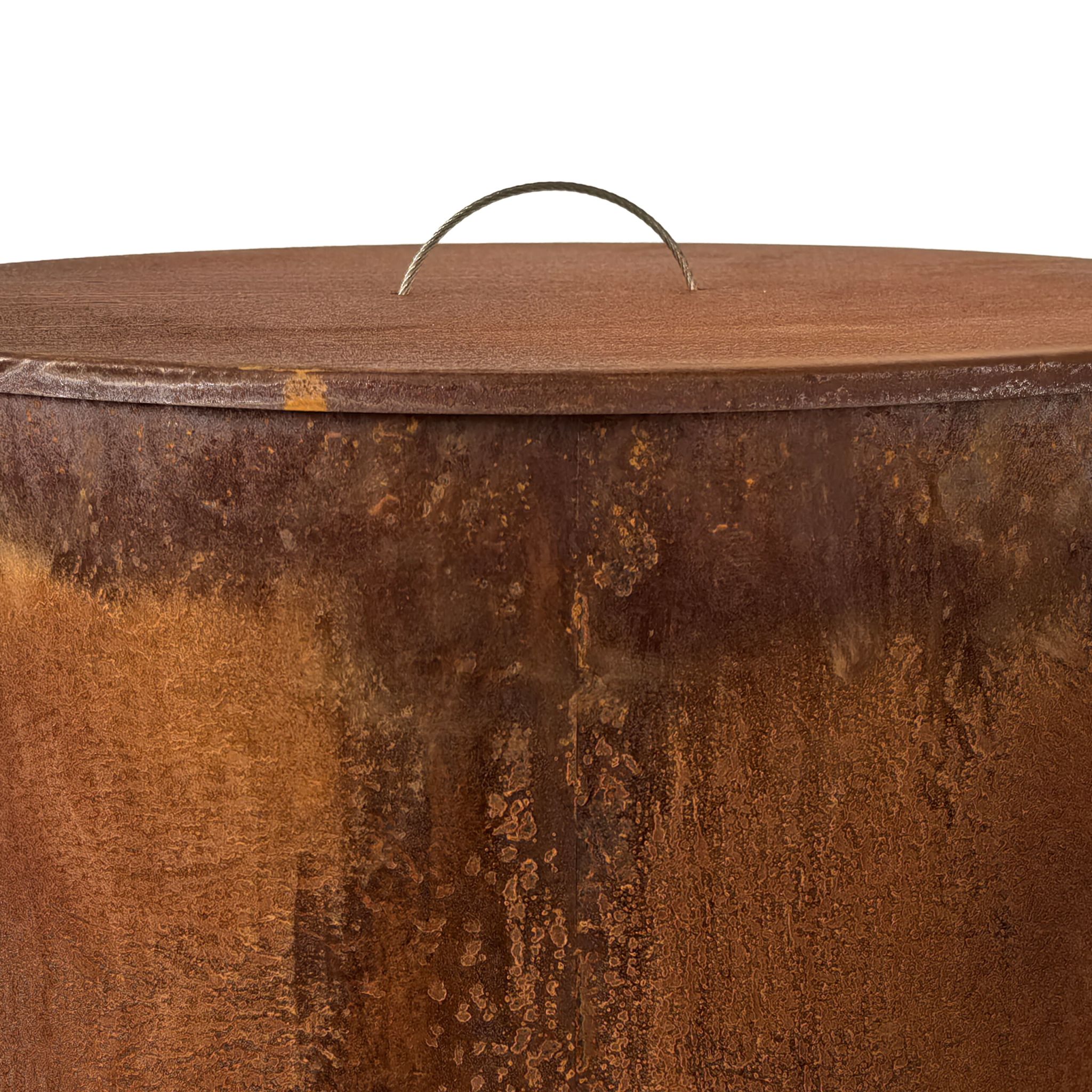 Feuertonne Cortenstahl Braun von Relaxdays