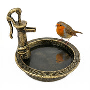 Vogeltränke Gusseisen Gold-Schwarz von Relaxdays