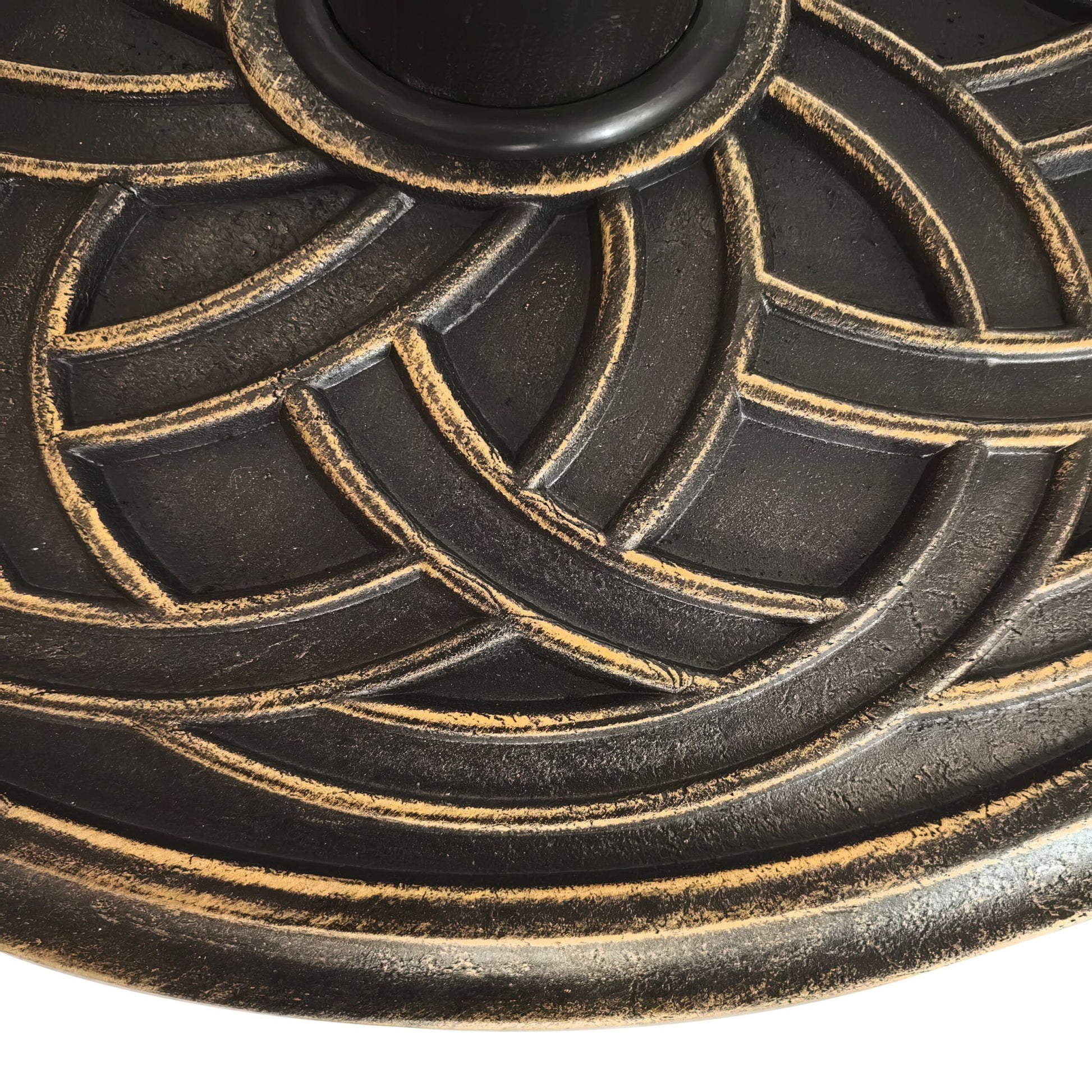Schirmständer Sonnenschirm 12 kg Gold-Schwarz von Relaxdays
