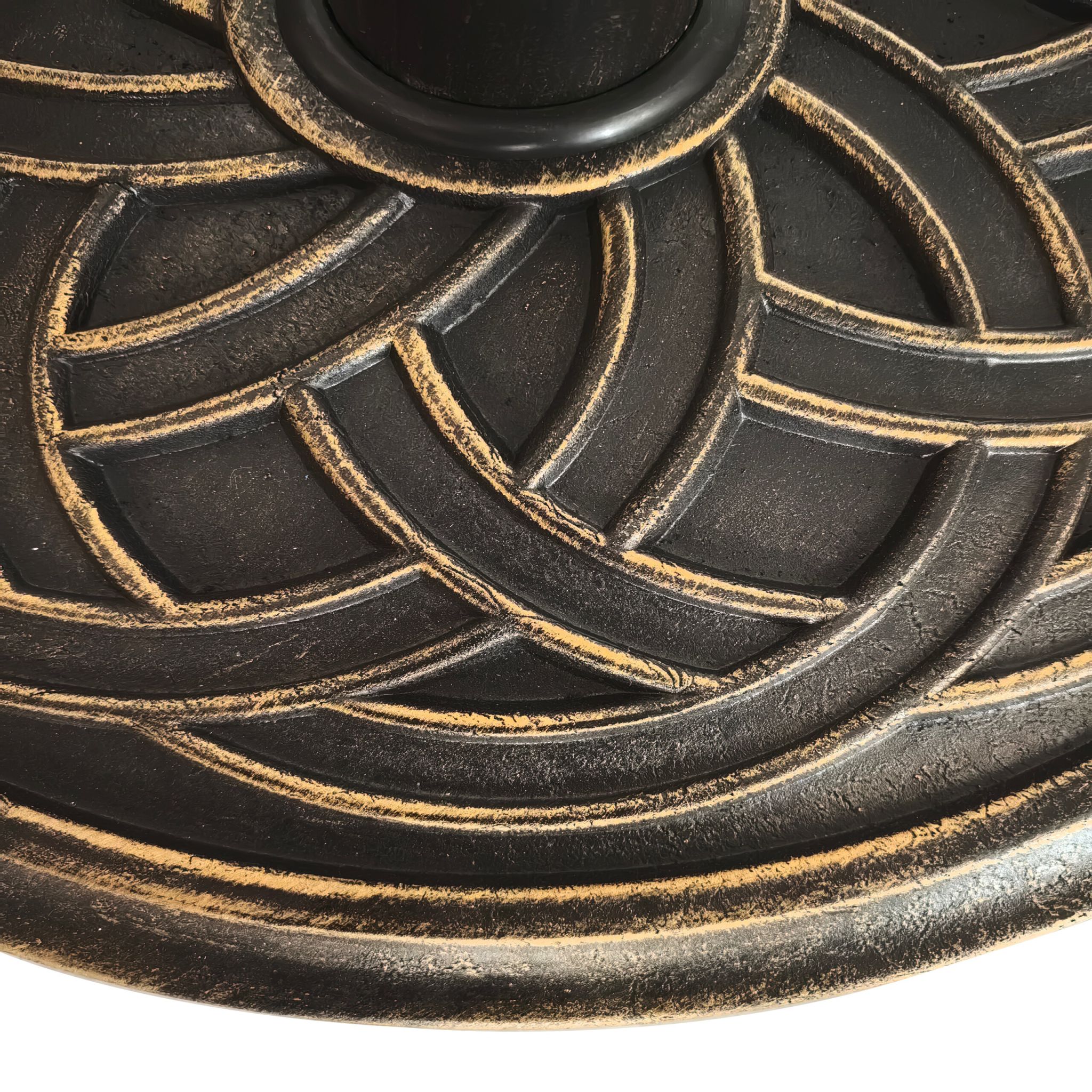 Schirmständer Sonnenschirm 12 kg Gold-Schwarz von Relaxdays