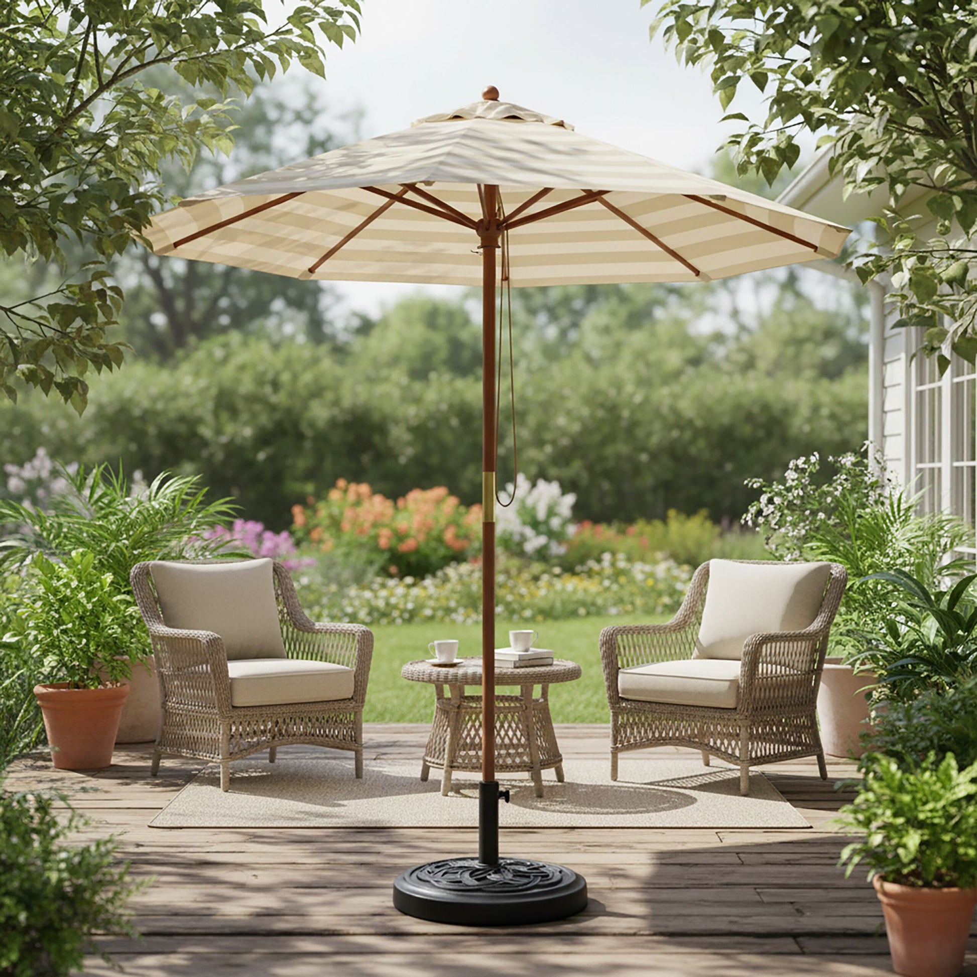Schirmständer Sonnenschirm 12 kg Schwarz von Relaxdays