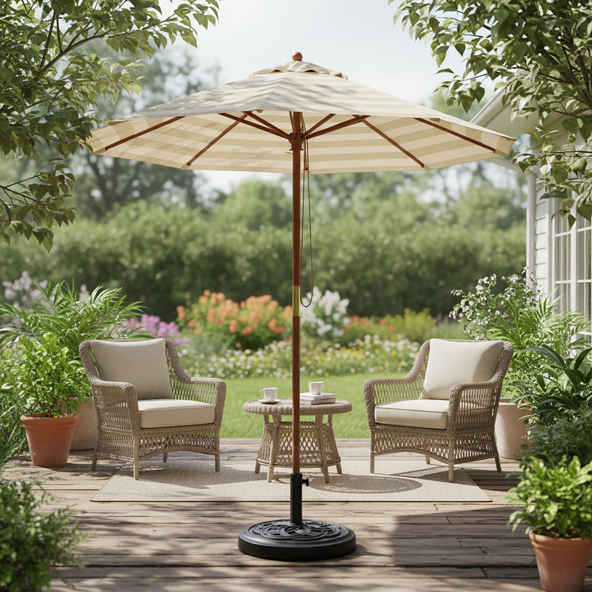 Schirmständer Sonnenschirm 12 kg Schwarz von Relaxdays