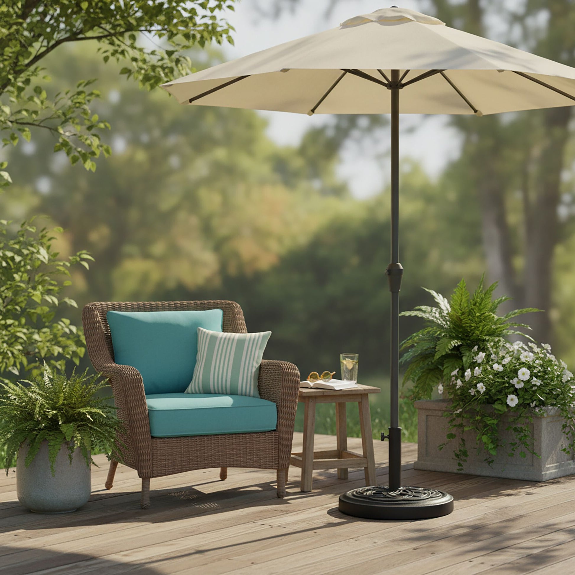Schirmständer Sonnenschirm 12 kg Schwarz von Relaxdays