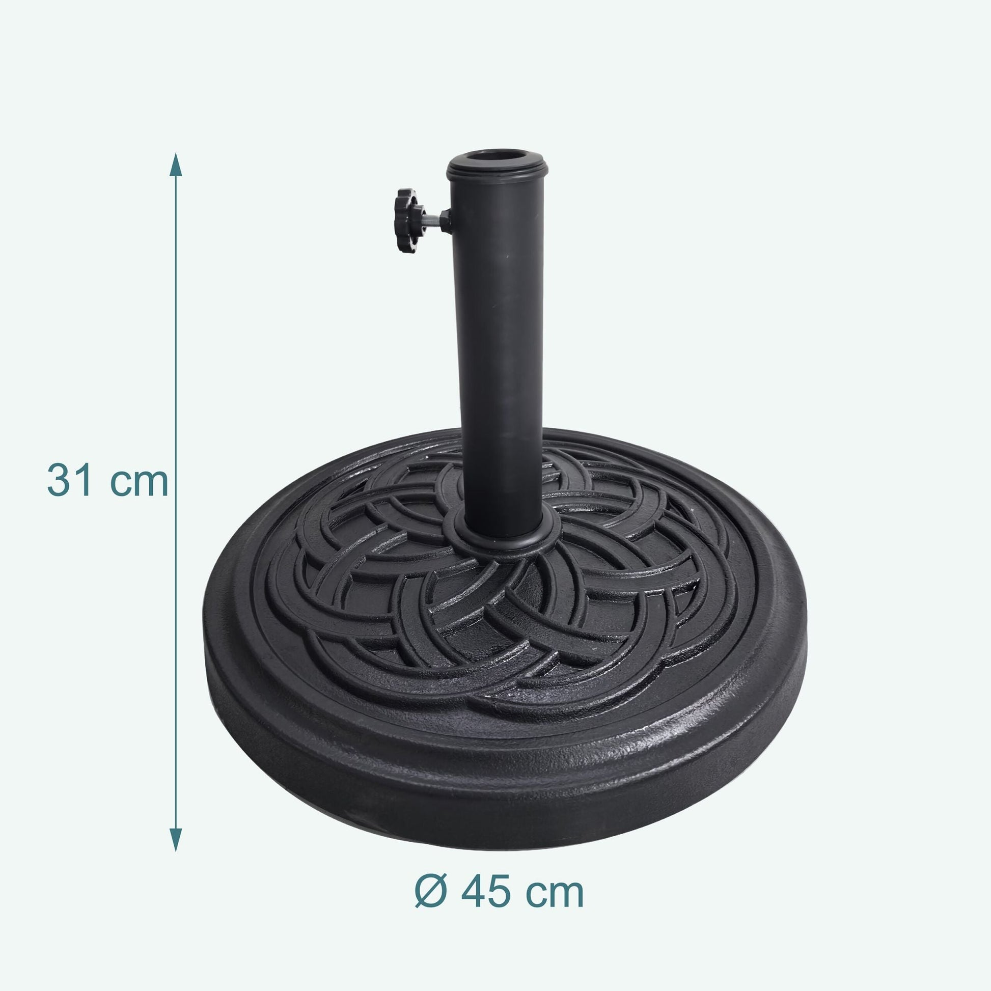 Schirmständer Sonnenschirm 12 kg Schwarz von Relaxdays