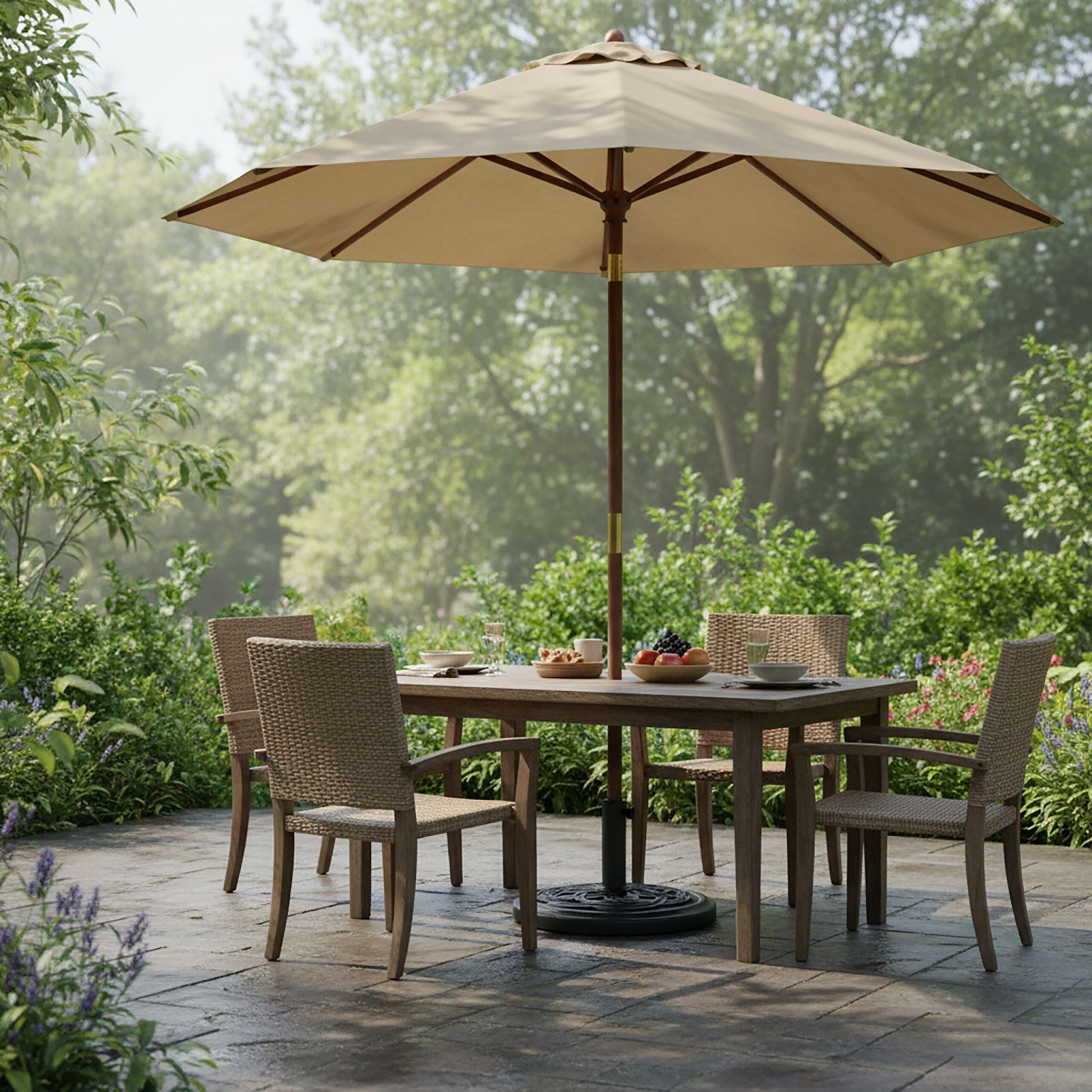 Schirmständer Sonnenschirm 12 kg Dunkelgrün-Schwarz von Relaxdays