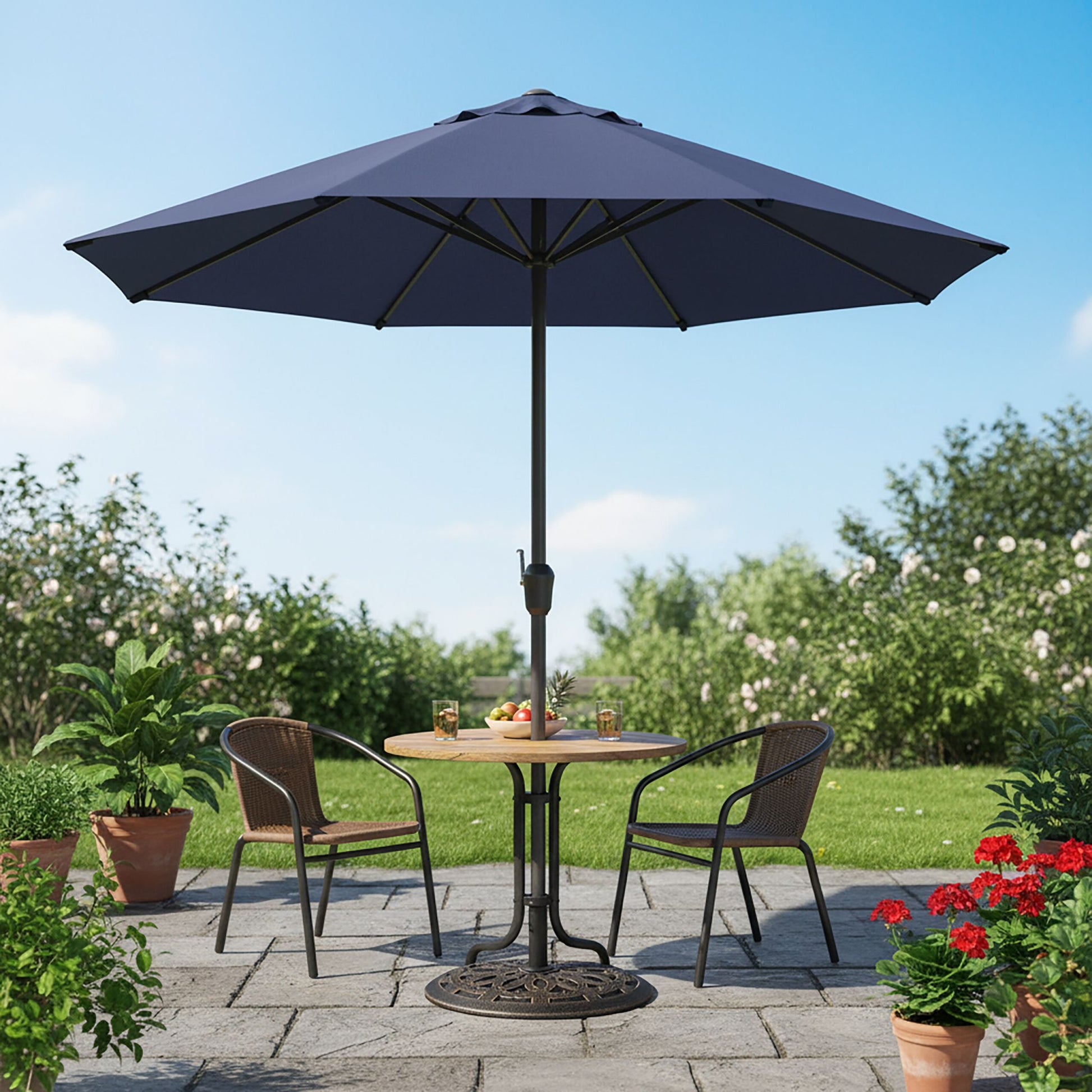Schirmständer Sonnenschirm 14 kg Gold-Schwarz von Relaxdays