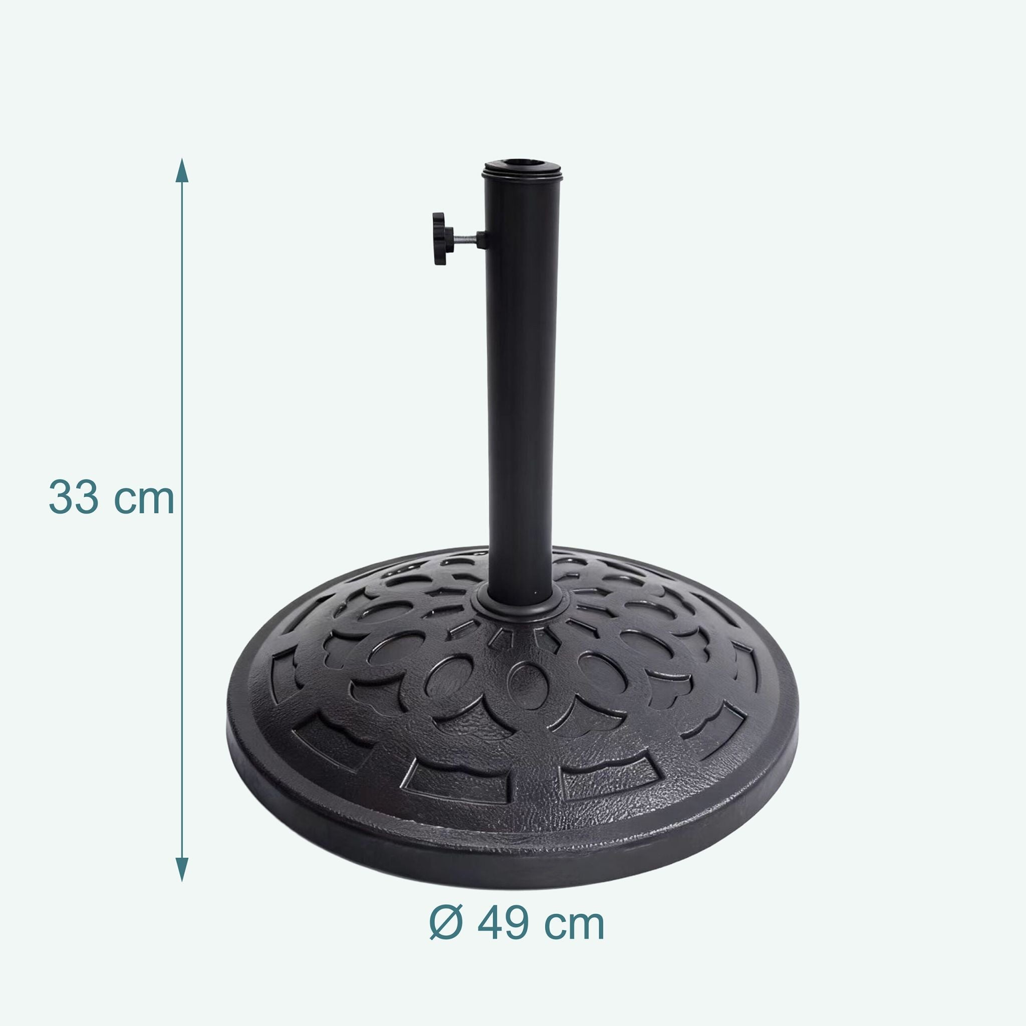 Schirmständer Sonnenschirm 14 kg Schwarz von Relaxdays