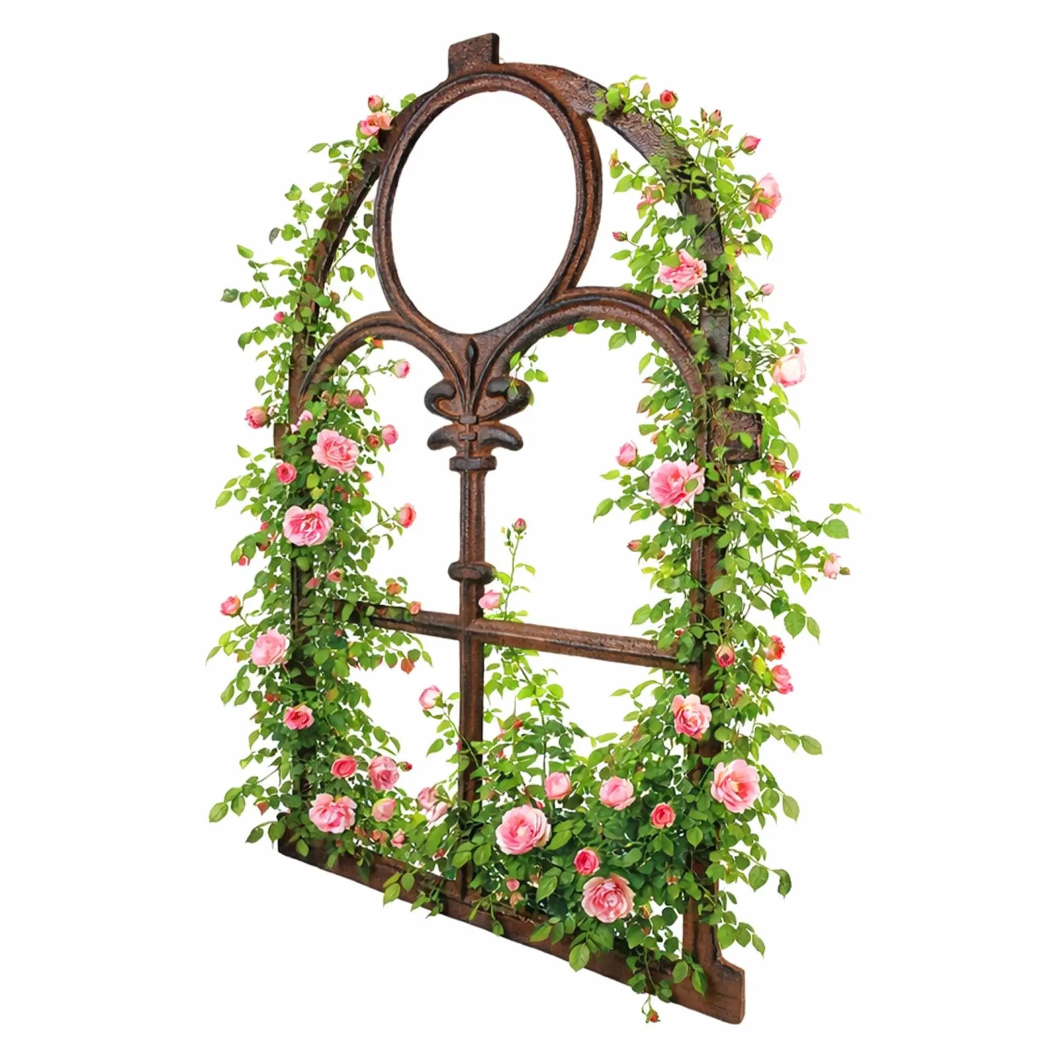 Stallfenster antik Gusseisen Braun von Relaxdays